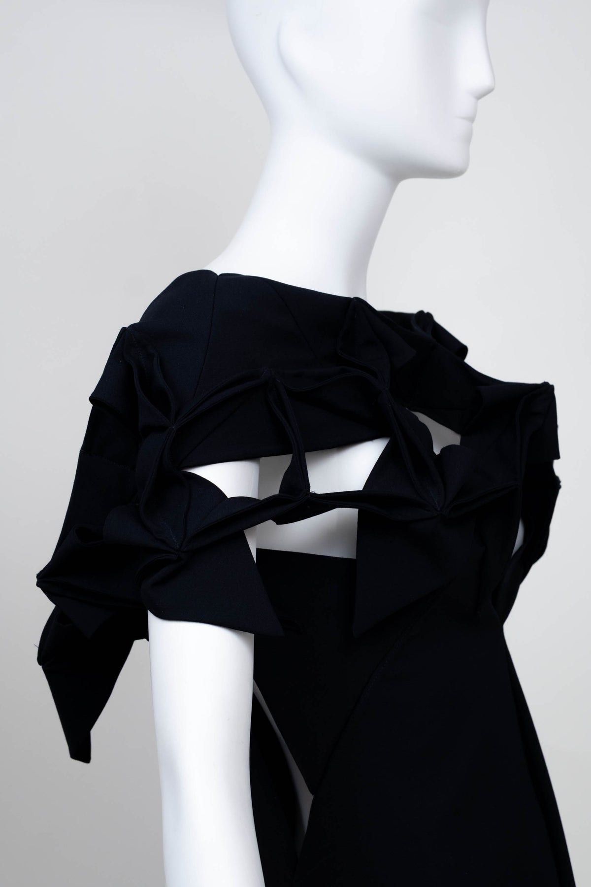 Junya Watanabe Black Origami Neckline Dress 2016 Size S
