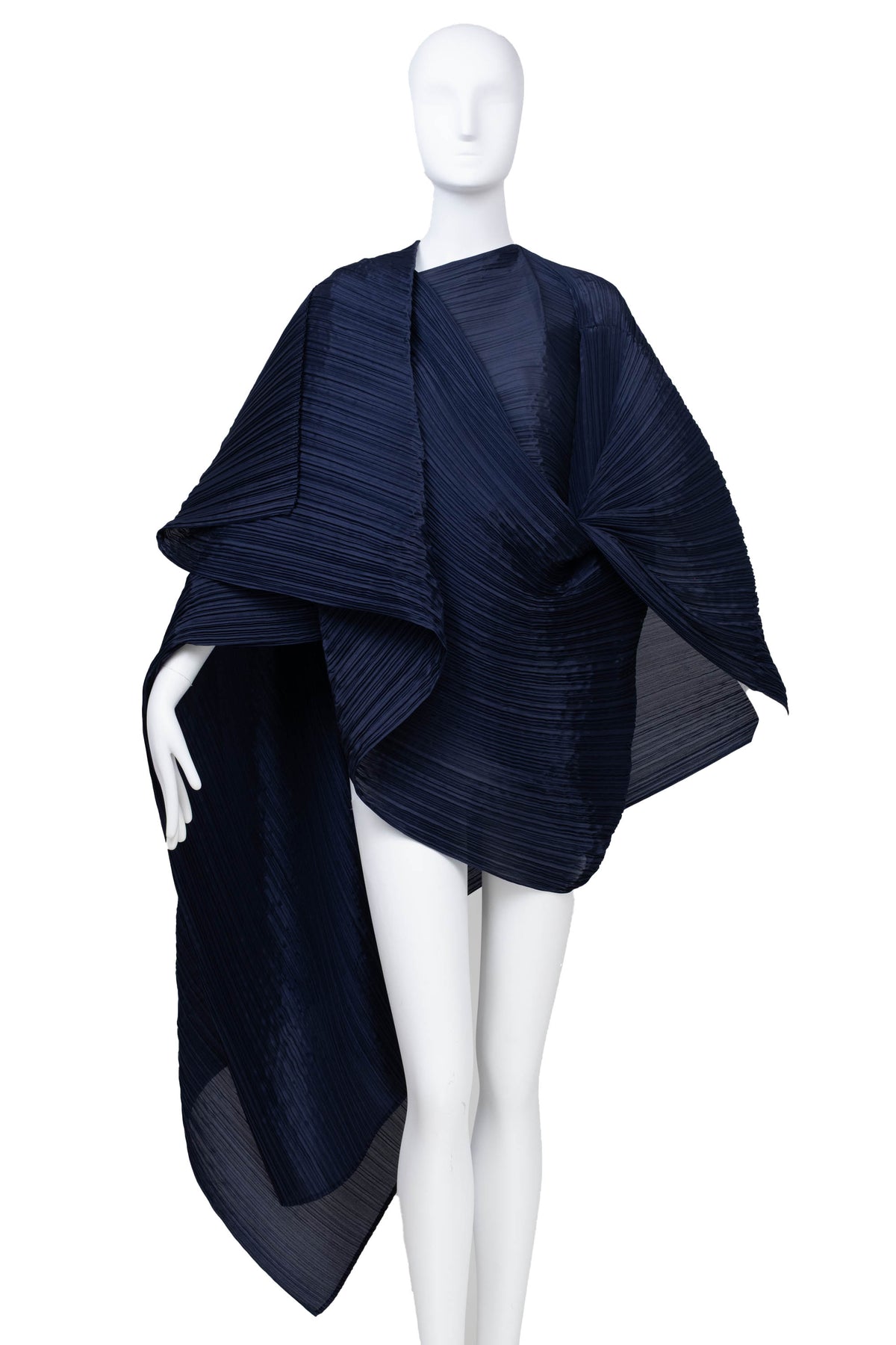 Issey Miyake Blue Pleated Jump Madame T Stole Size O/S