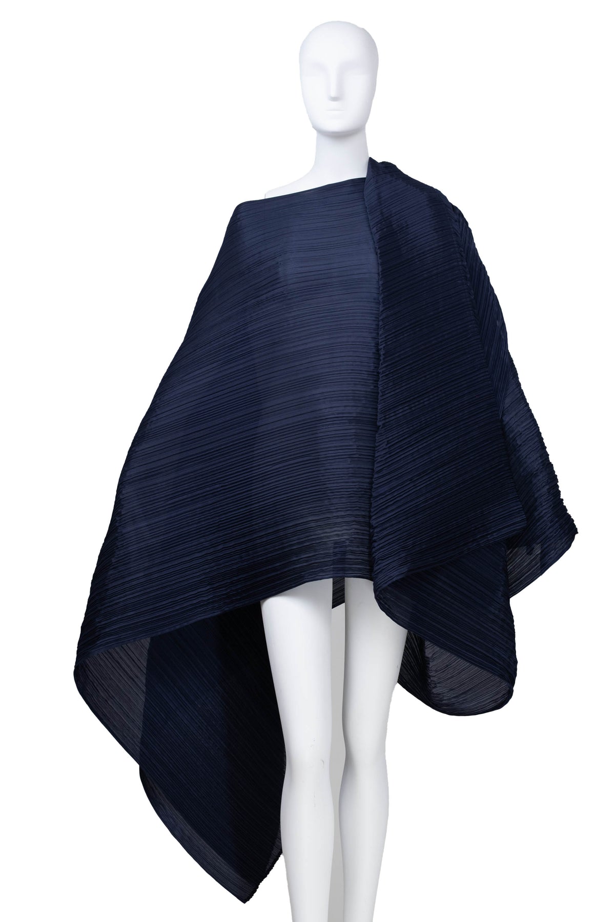Issey Miyake Blue Pleated Jump Madame T Stole Size O/S