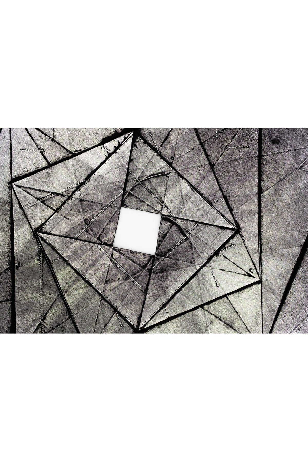 Issey Miyake Black and Silver Origami One Shoulder Top