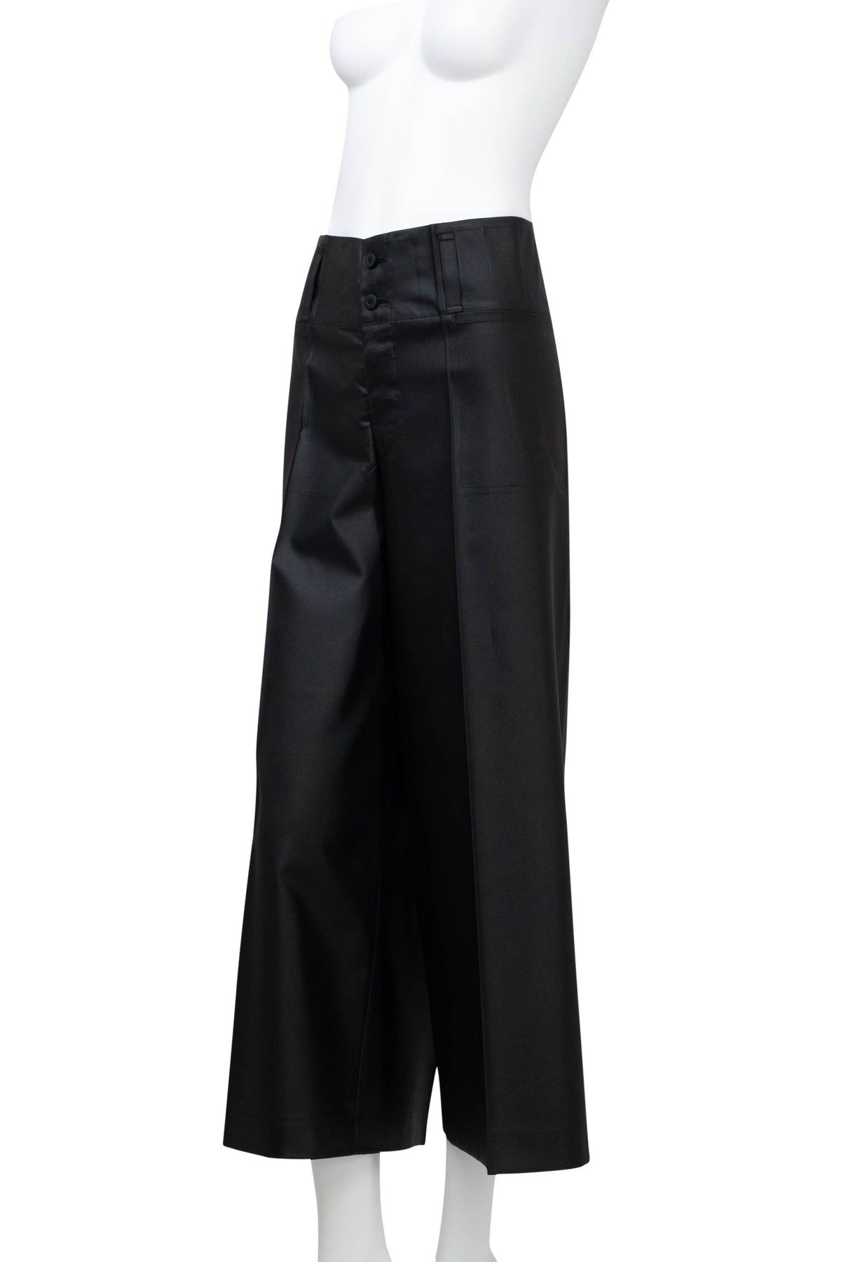 Issey Miyake Black Paper Bag Waist Pants Size 3