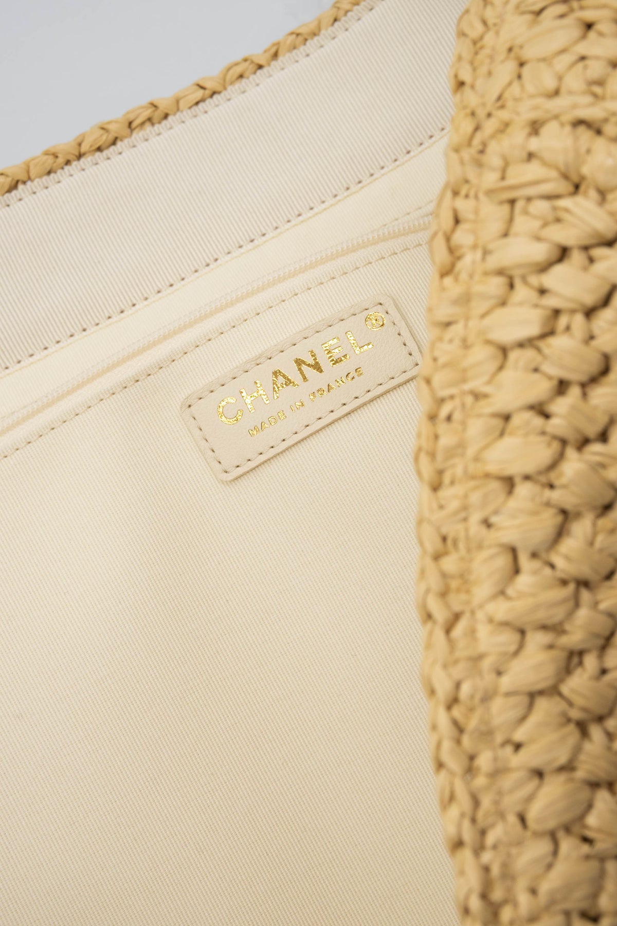 Chanel Raffia Diamond Quilt Shopping Tote Cruise 25/26