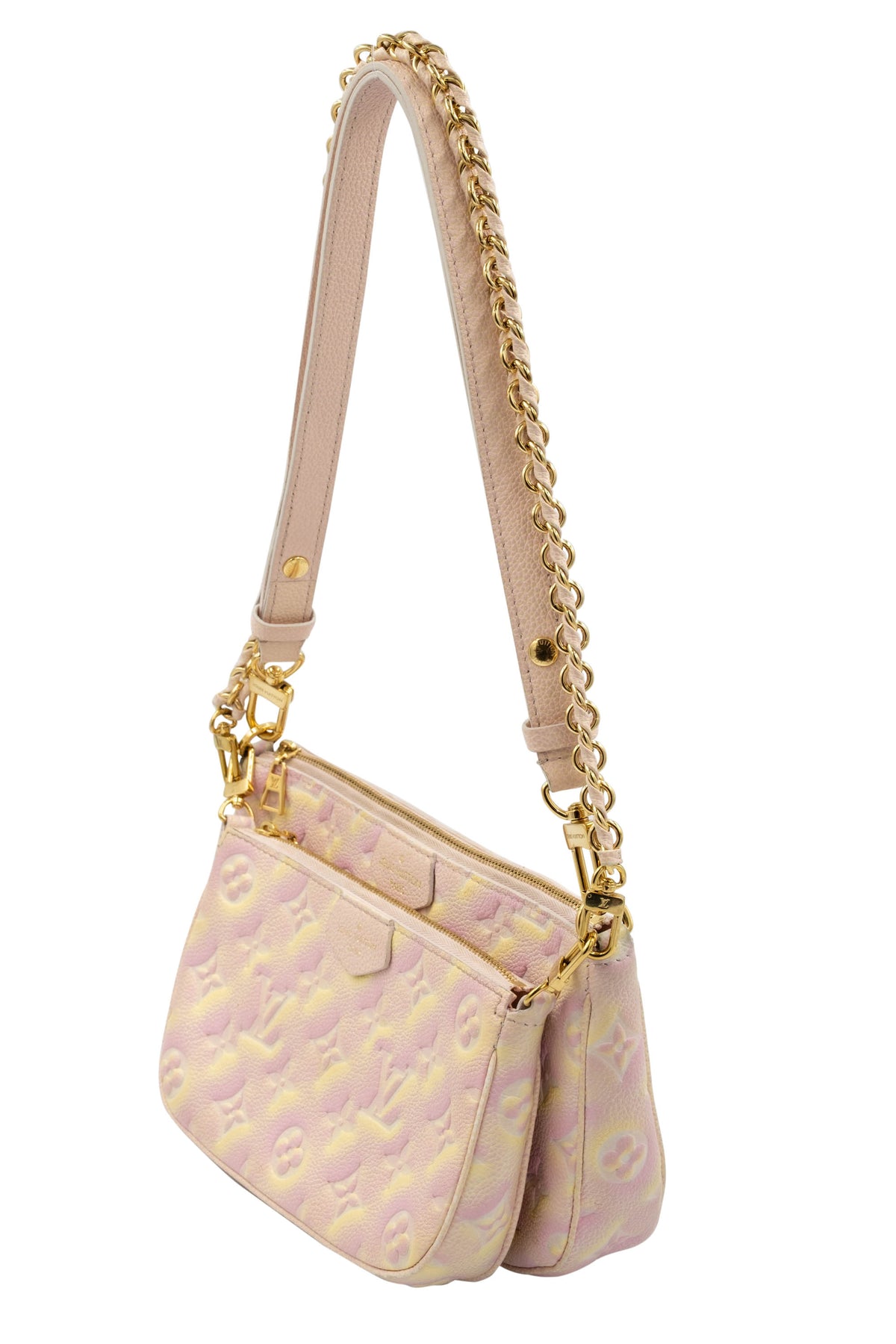 Louis Vuitton Pink and Yellow Summer Stardust Empriente Multi Pochette Purse