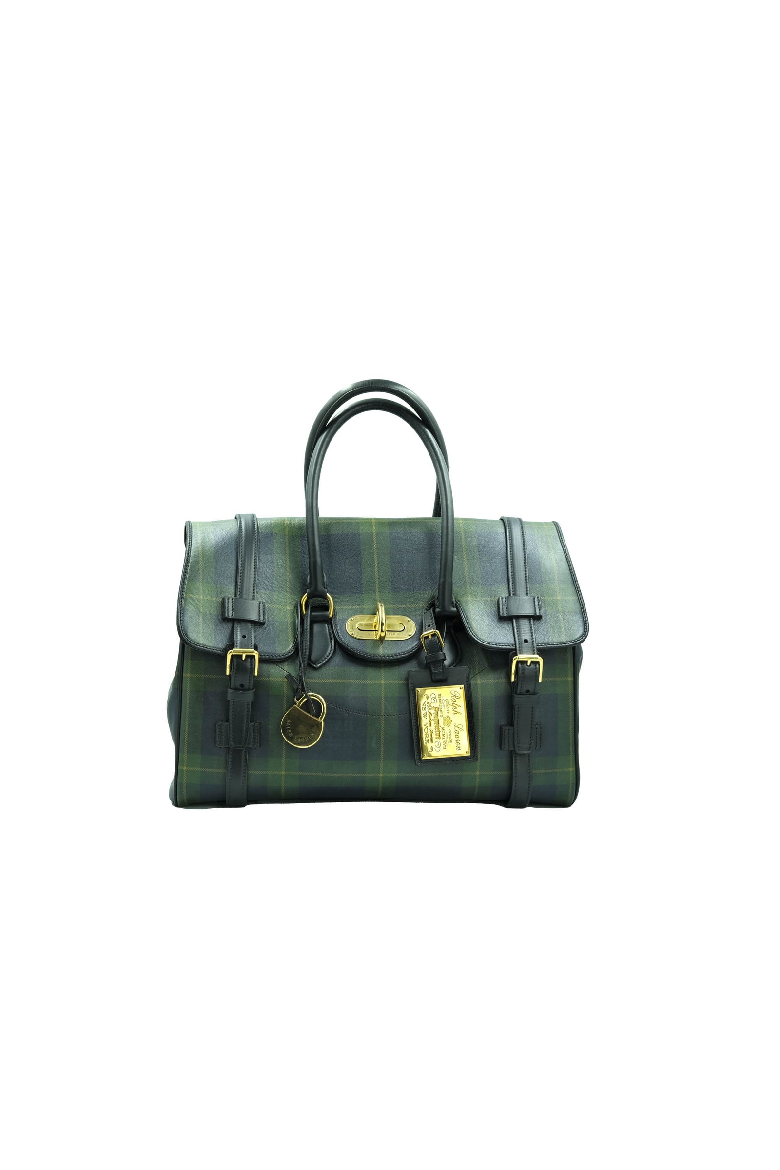 Ralph Lauren Green and Blue Paid Ricky Bag