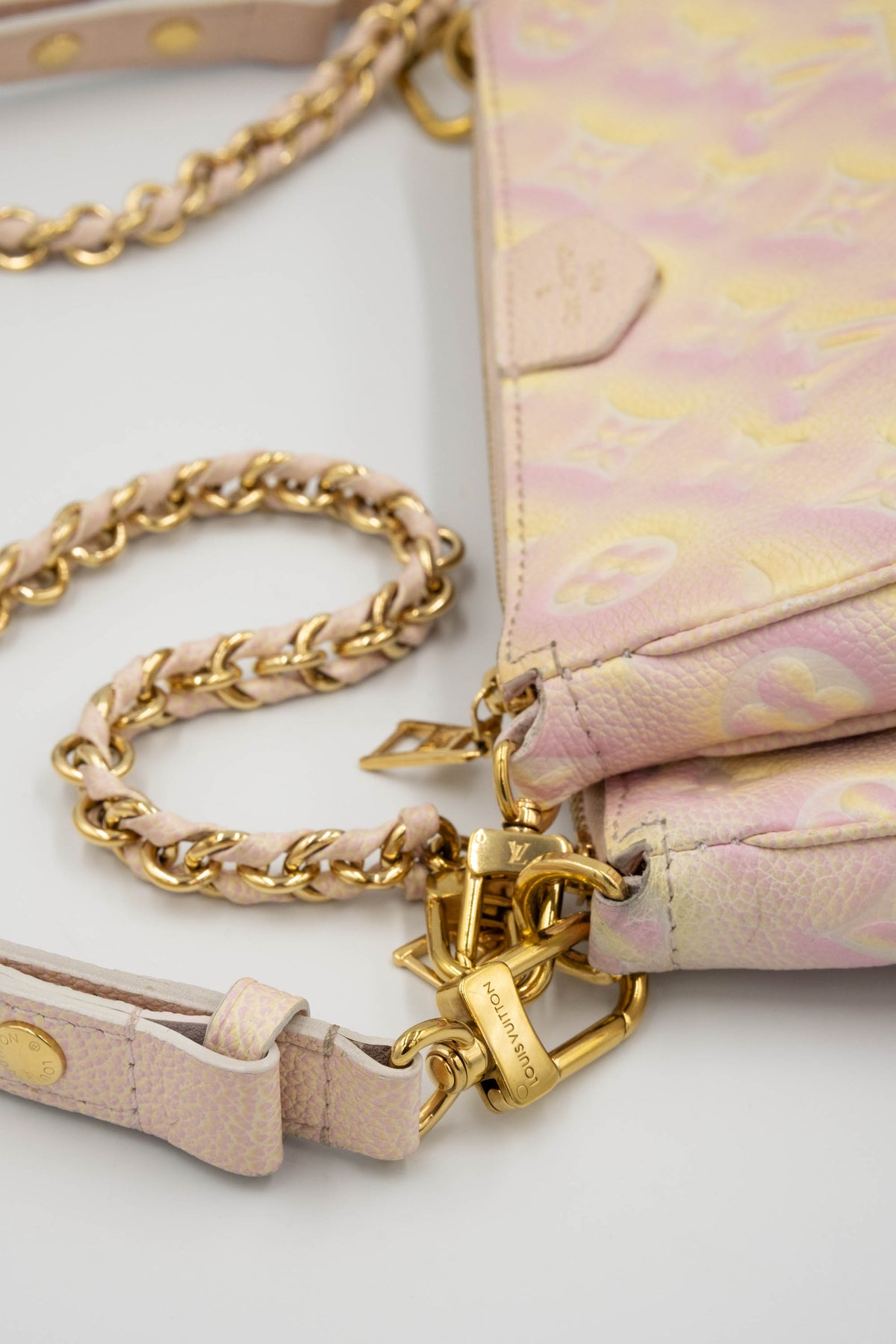 Louis Vuitton Pink and Yellow Summer Stardust Empriente Multi Pochette Purse