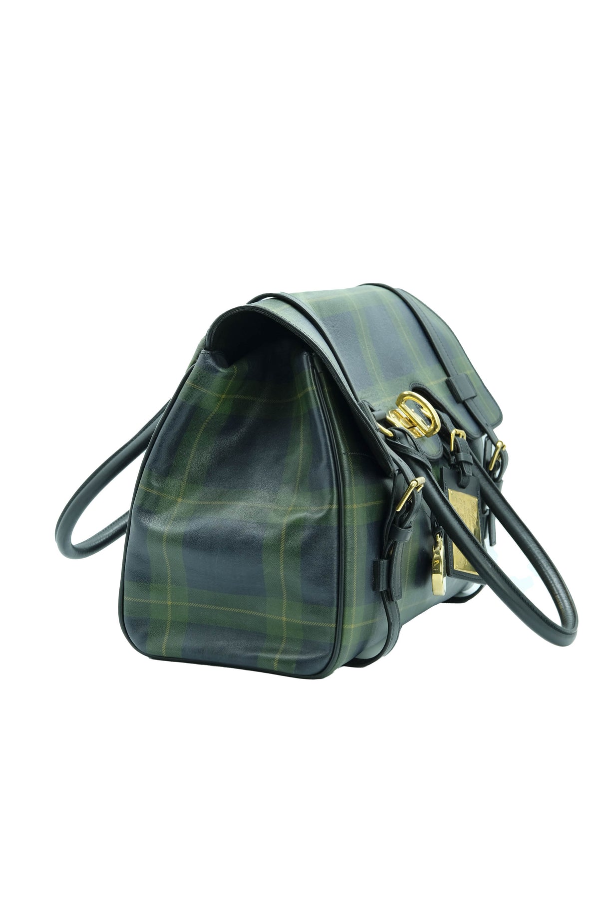 Ralph Lauren Green and Blue Paid Ricky Bag