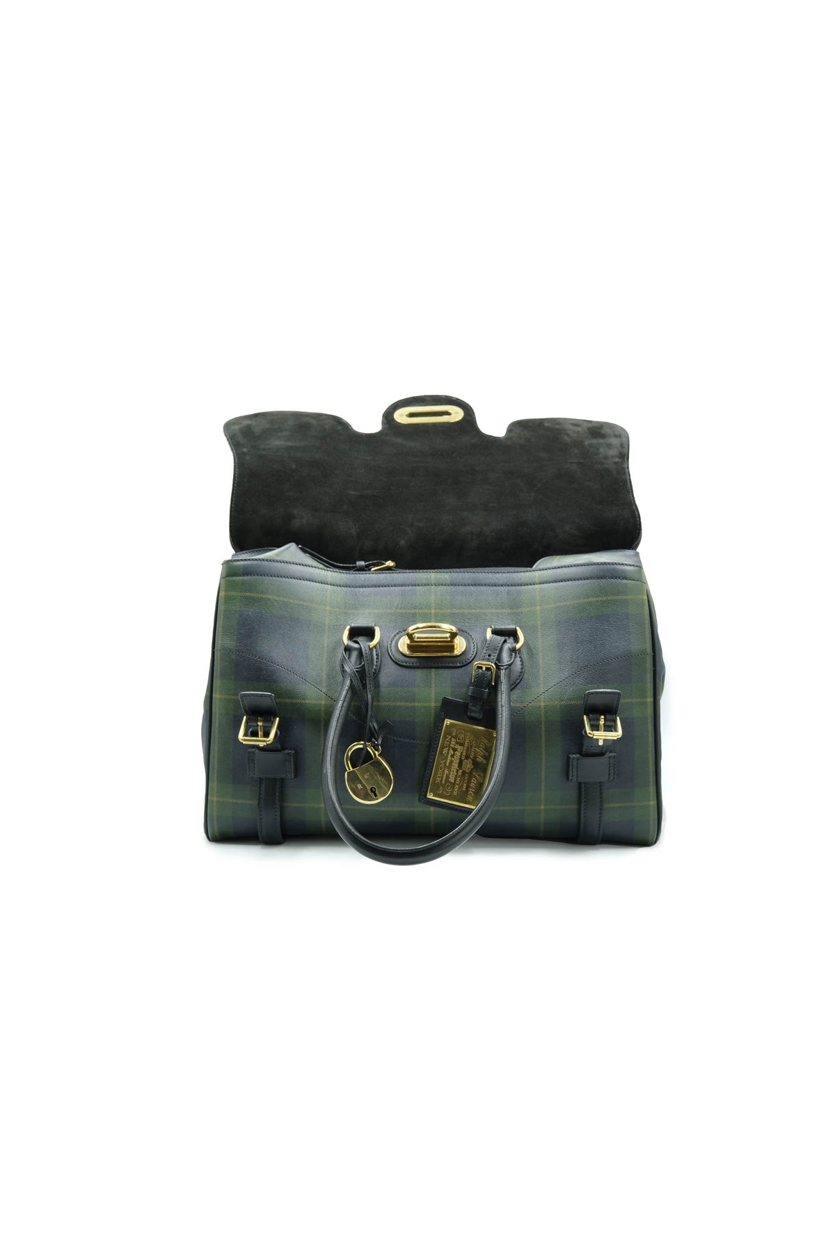 Ralph Lauren Green and Blue Paid Ricky Bag