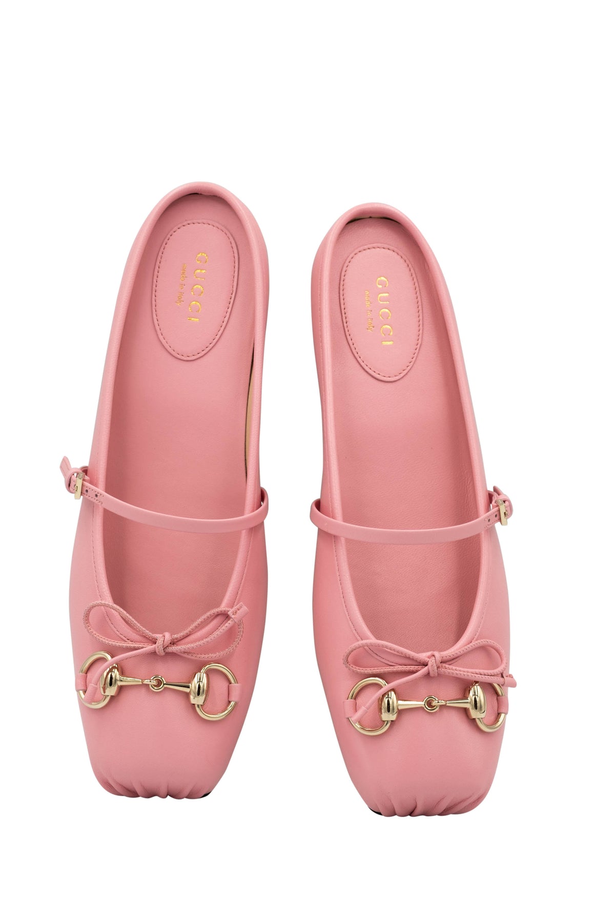 Gucci Pink Horsebit Ballet Slides Size 38.5