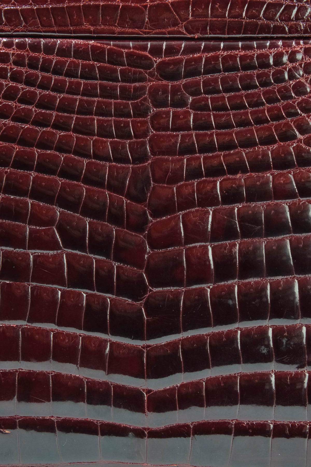 Battaglia Vintage Maroon Crocodile Jewelry Travel Case 1940&#39;s-60&#39;s