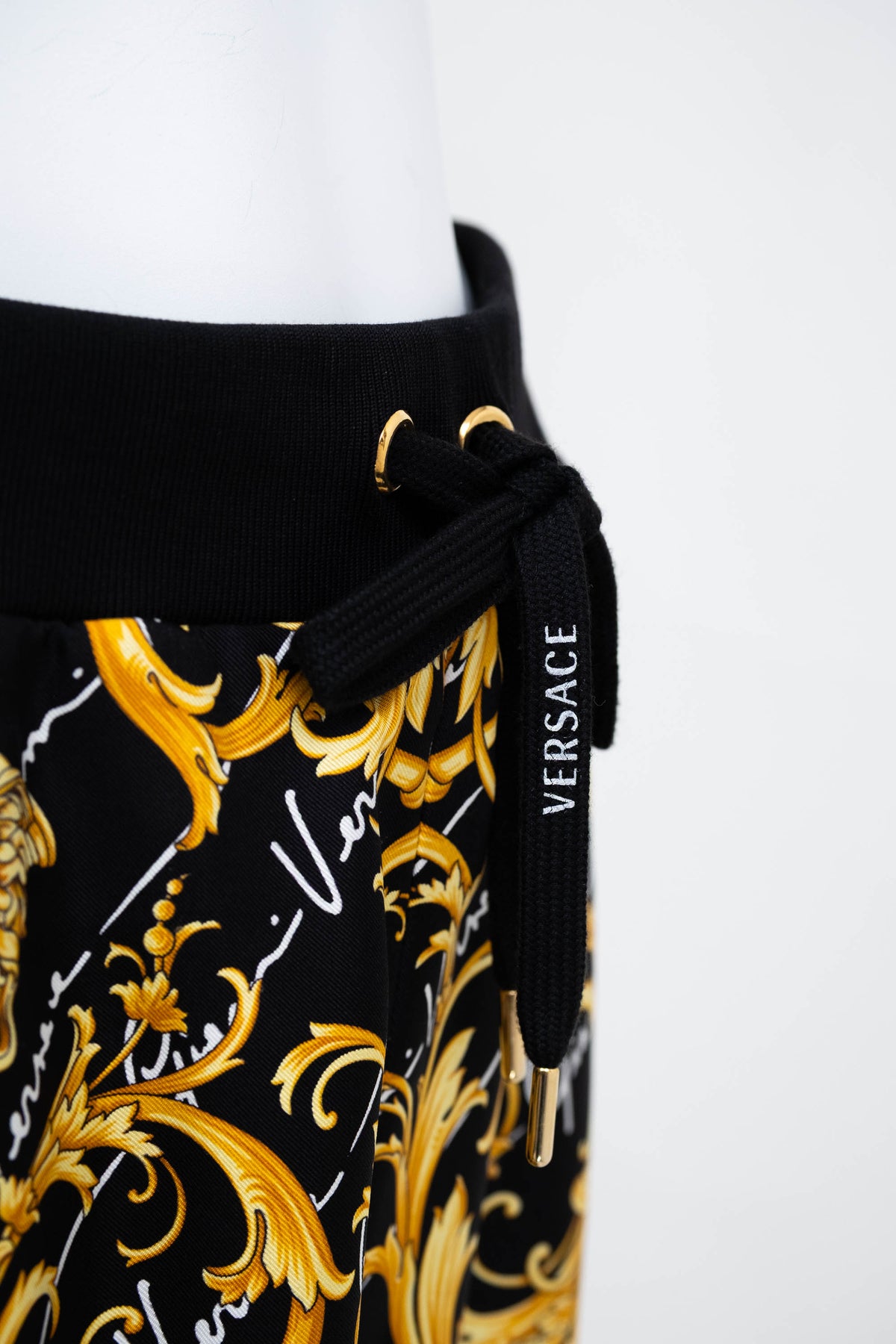Versace Black Silk Archive Medusa Print Jogger Pants Size 38/2