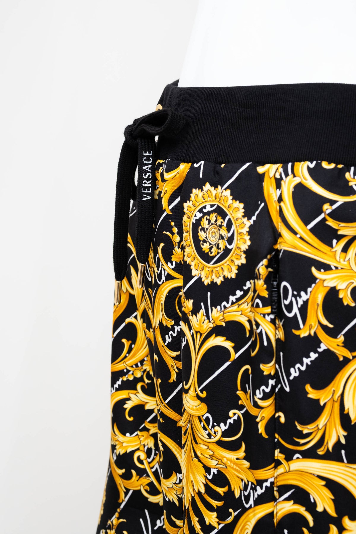 Versace Black Silk Archive Medusa Print Jogger Pants Size 38/2