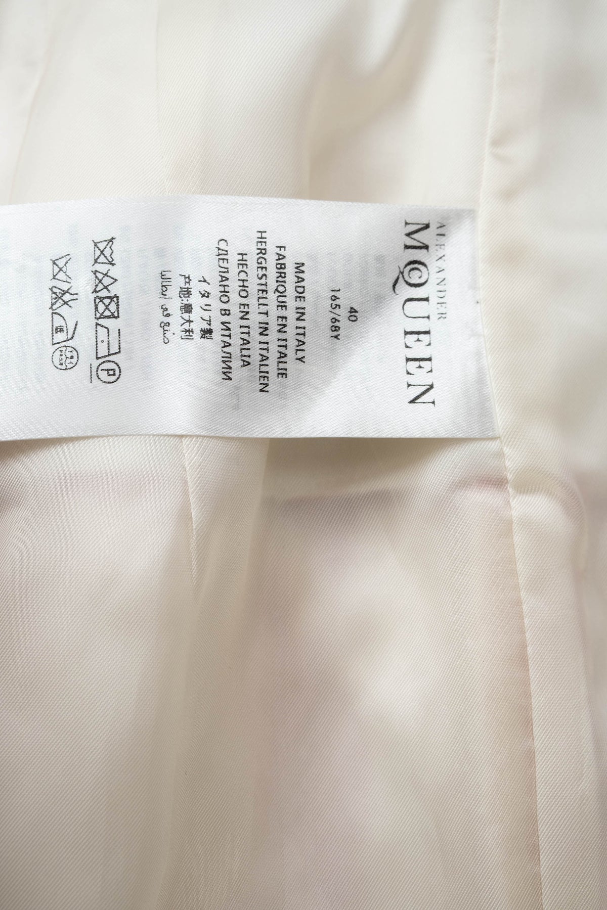 Alexander McQueen Red White Houndstooth Tweed Skirt With Enamel Buttons Size 40/4