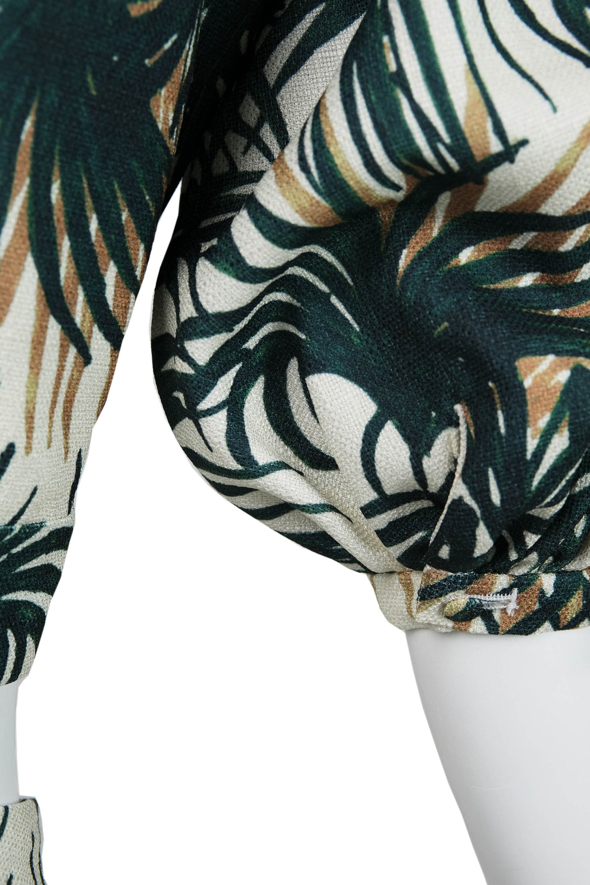 PatBo Palm Print Bark Cloth Tie Top and Ruffle Shorts Two Piece Set Size S