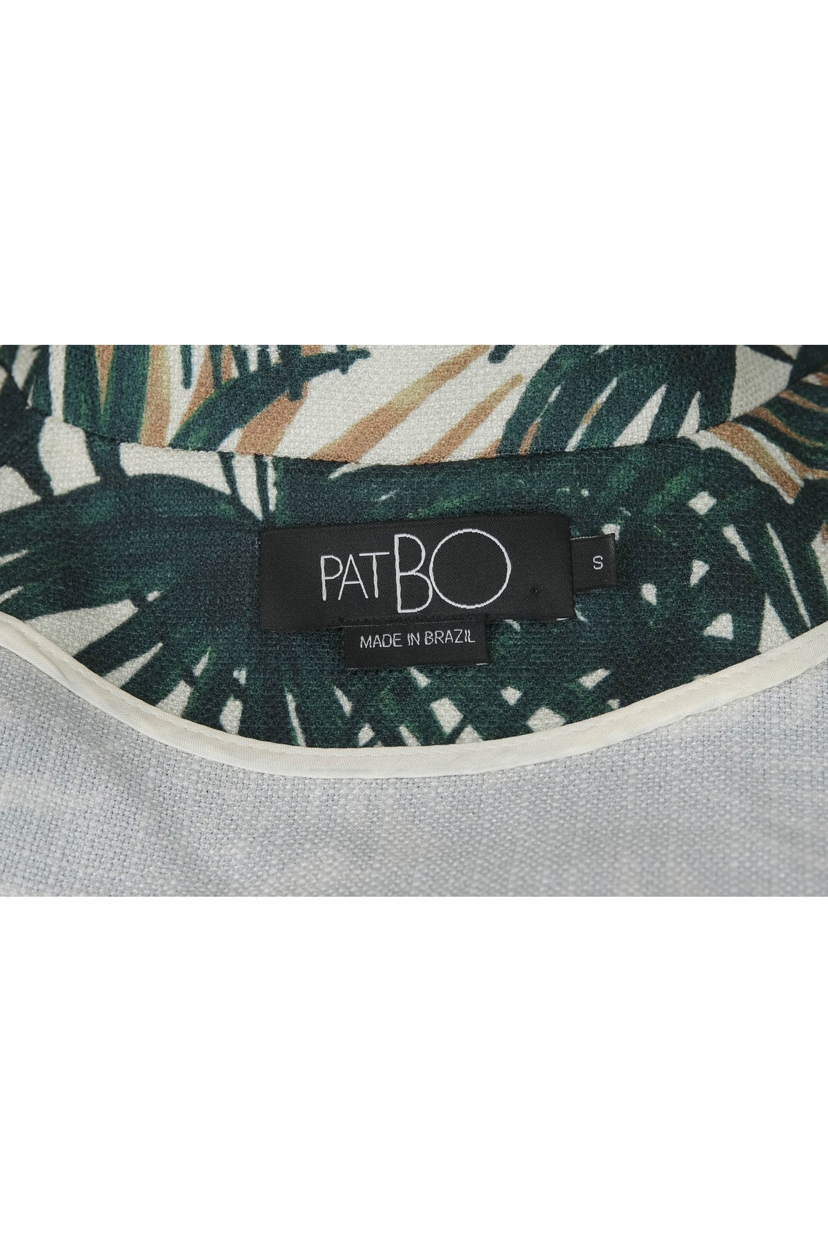 PatBo Palm Print Bark Cloth Tie Top and Ruffle Shorts Two Piece Set Size S