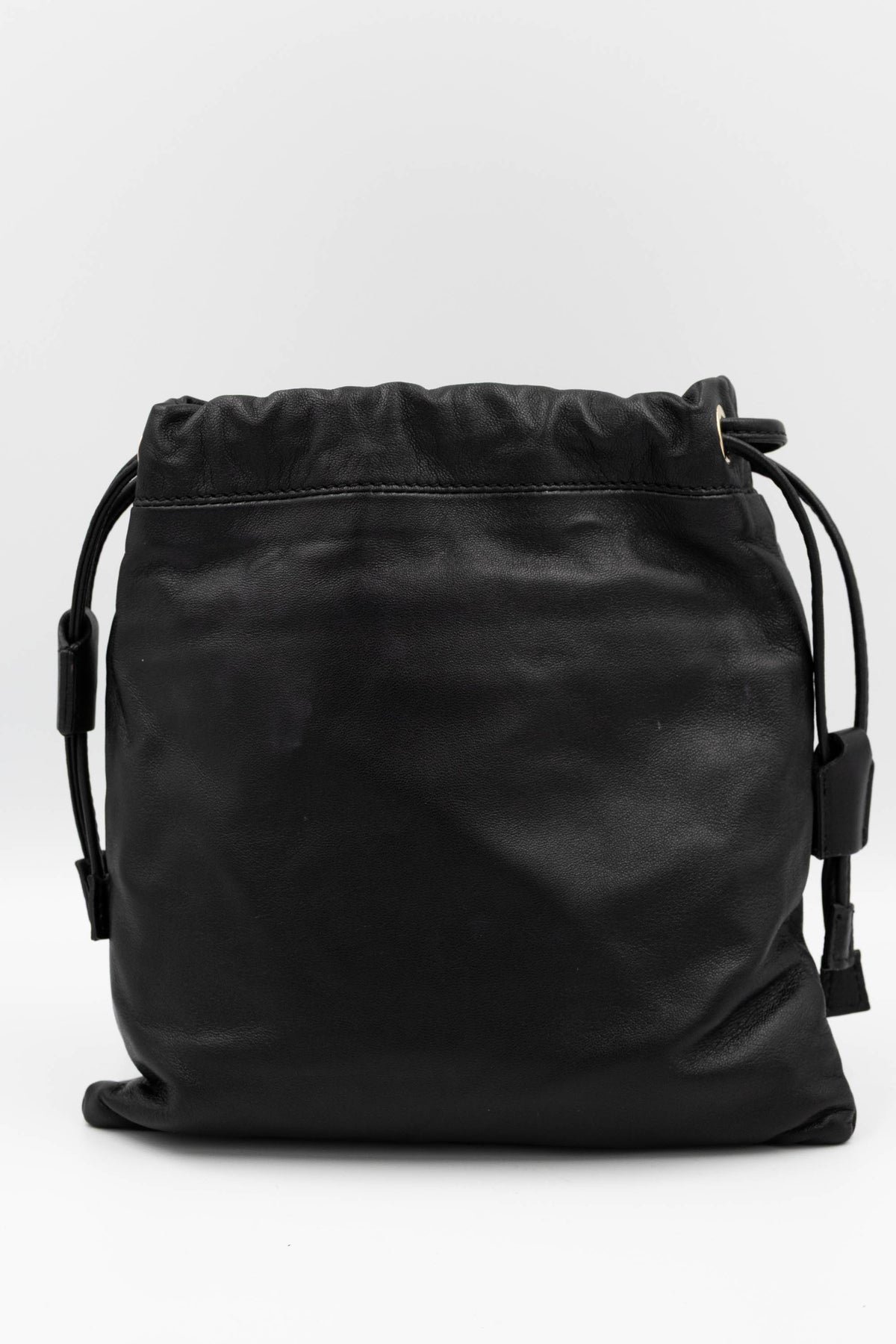 Etro Embroidered Flower Drawstring Crossbody Black Purse