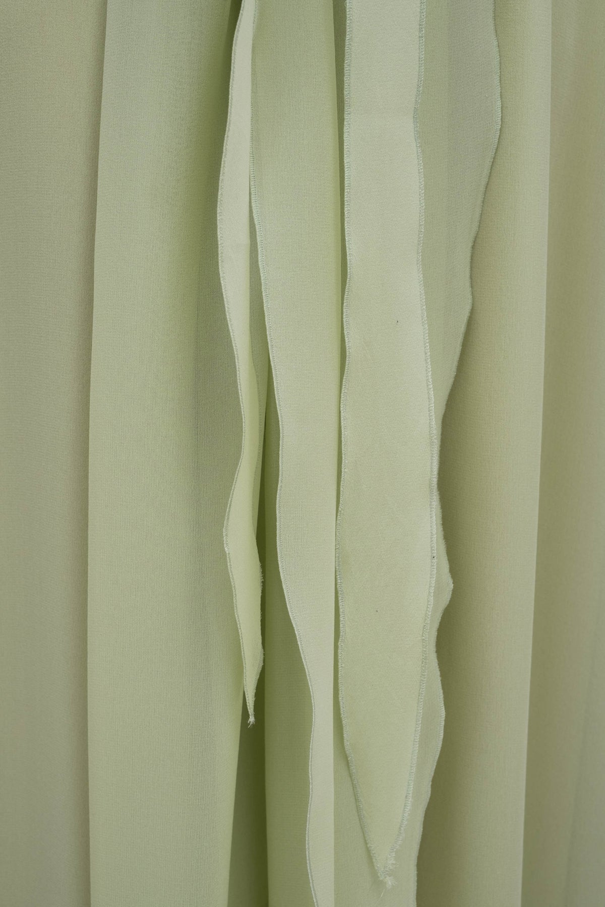 Blumarine Light Green Chiffon Halter Ruffle Maxi Dress Size Small