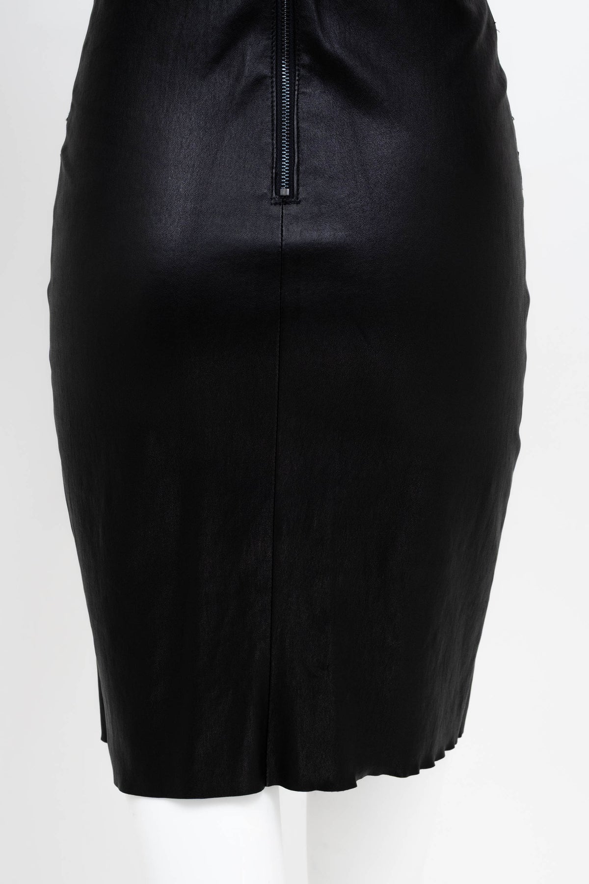 Jitrois Black Long Sleeve Floral Embossed Leather Dress Size 36&nbsp;