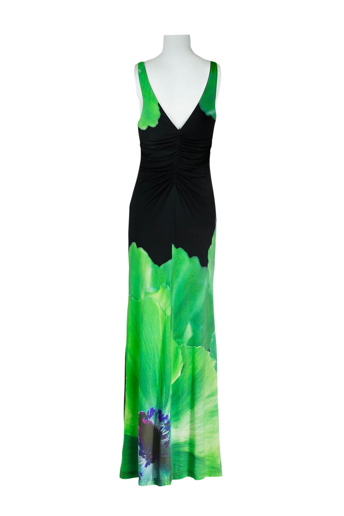 Roberto Cavalli Black and Green Snake Charm Dress Size Medium