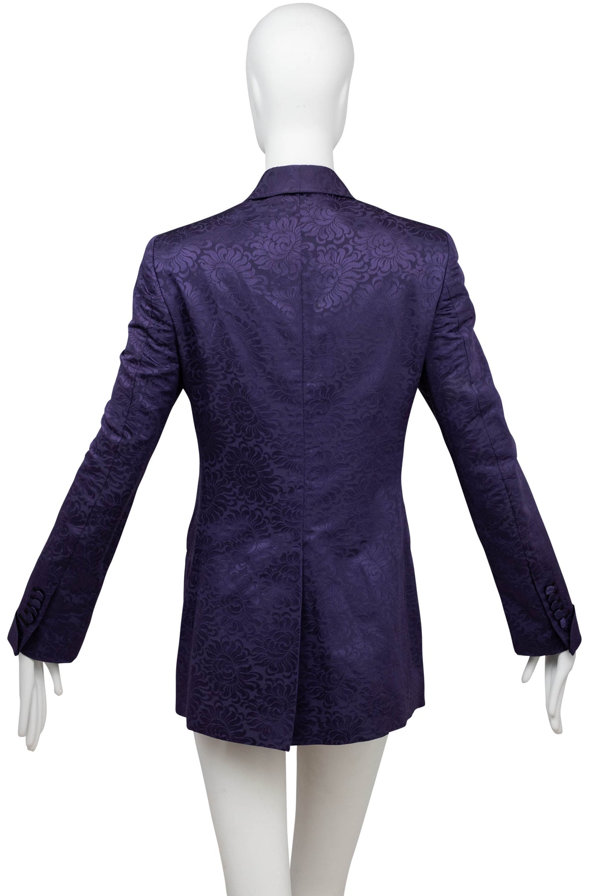 Tom Ford Purple Brocade Smoking Jacket Size 40/6