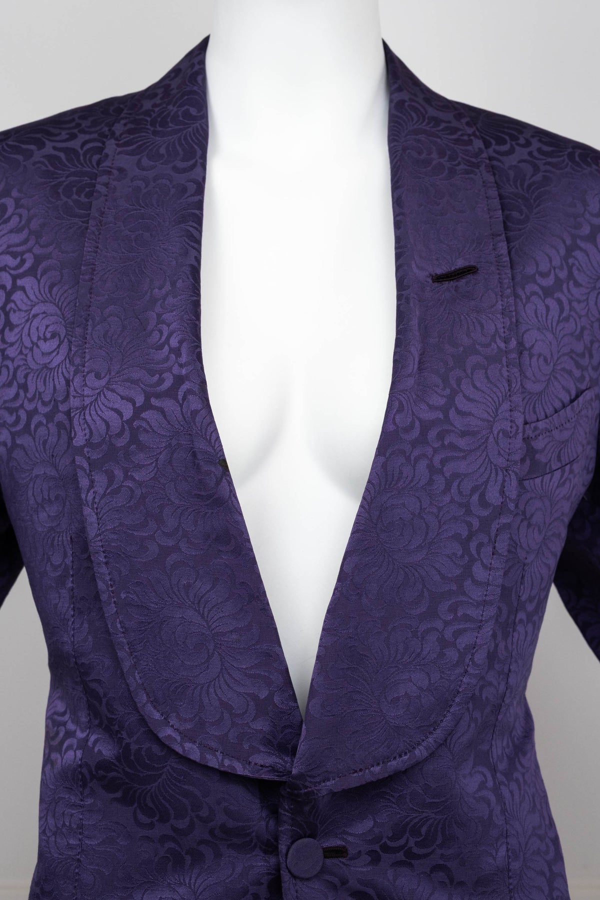Tom Ford Purple Brocade Smoking Jacket Size 40/6