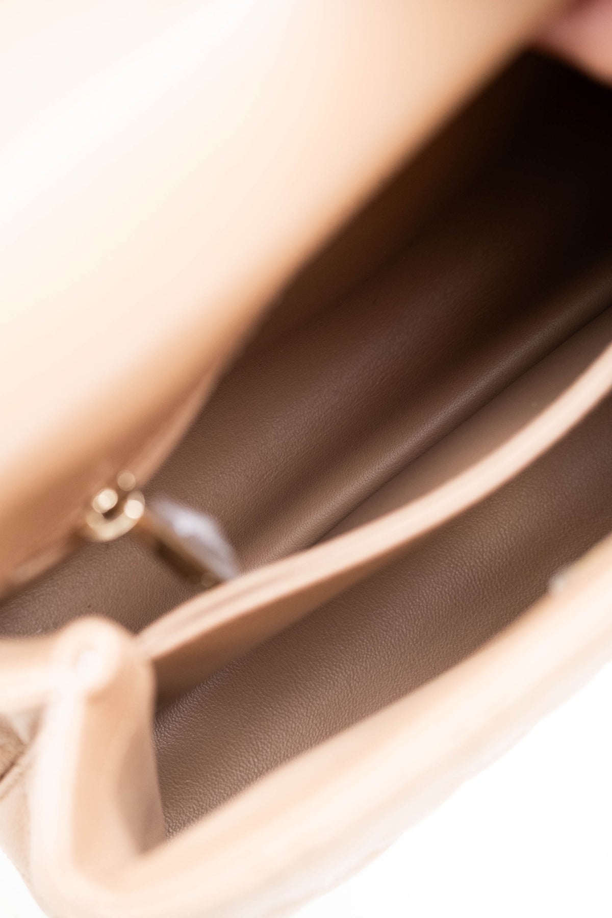 Chanel Taupe Caviar Leather Coco Top Handle Purse