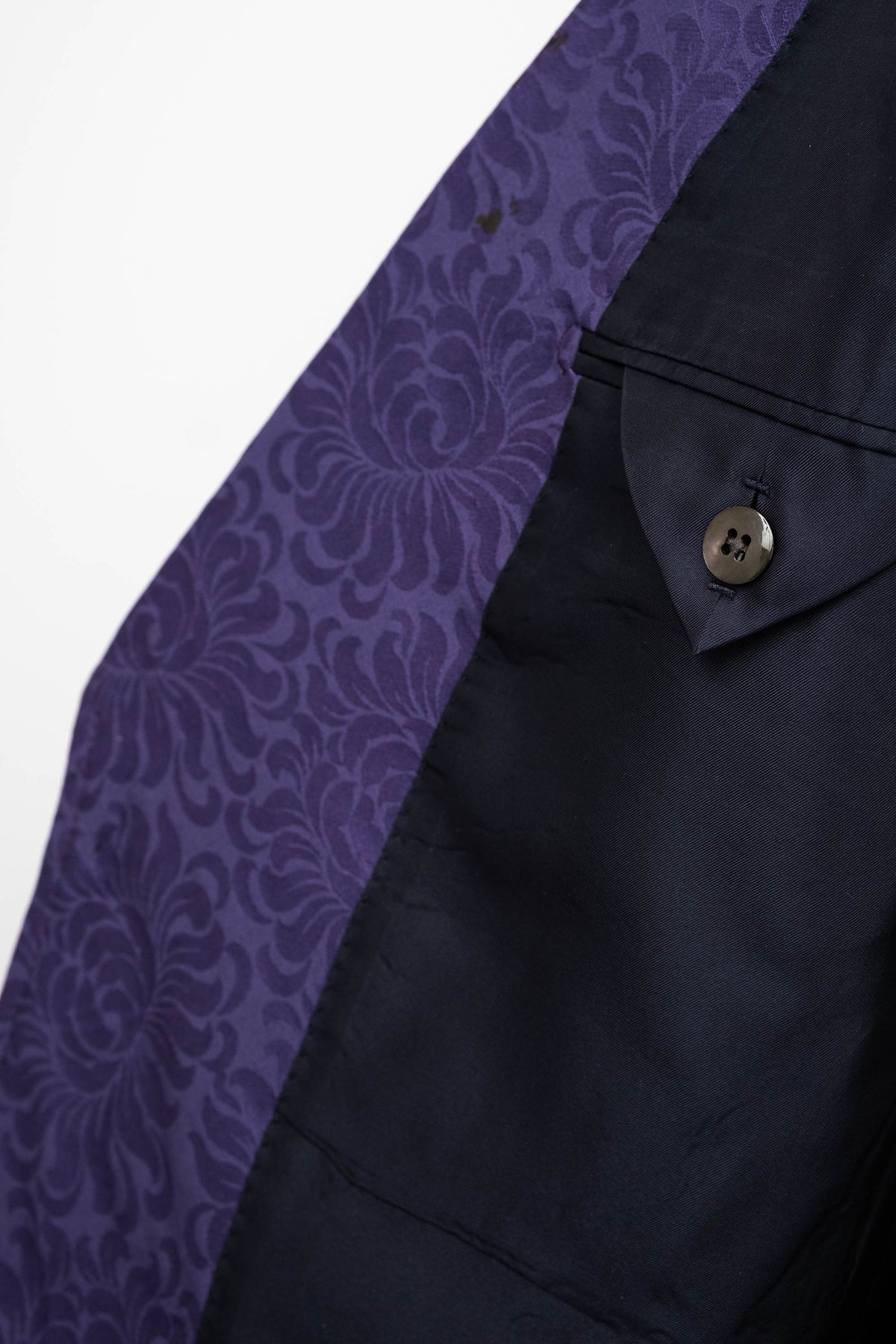 Tom Ford Purple Brocade Smoking Jacket Size 40/6