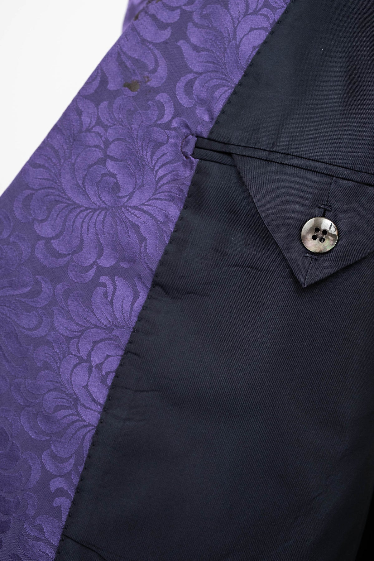 Tom Ford Purple Brocade Smoking Jacket Size 40/6