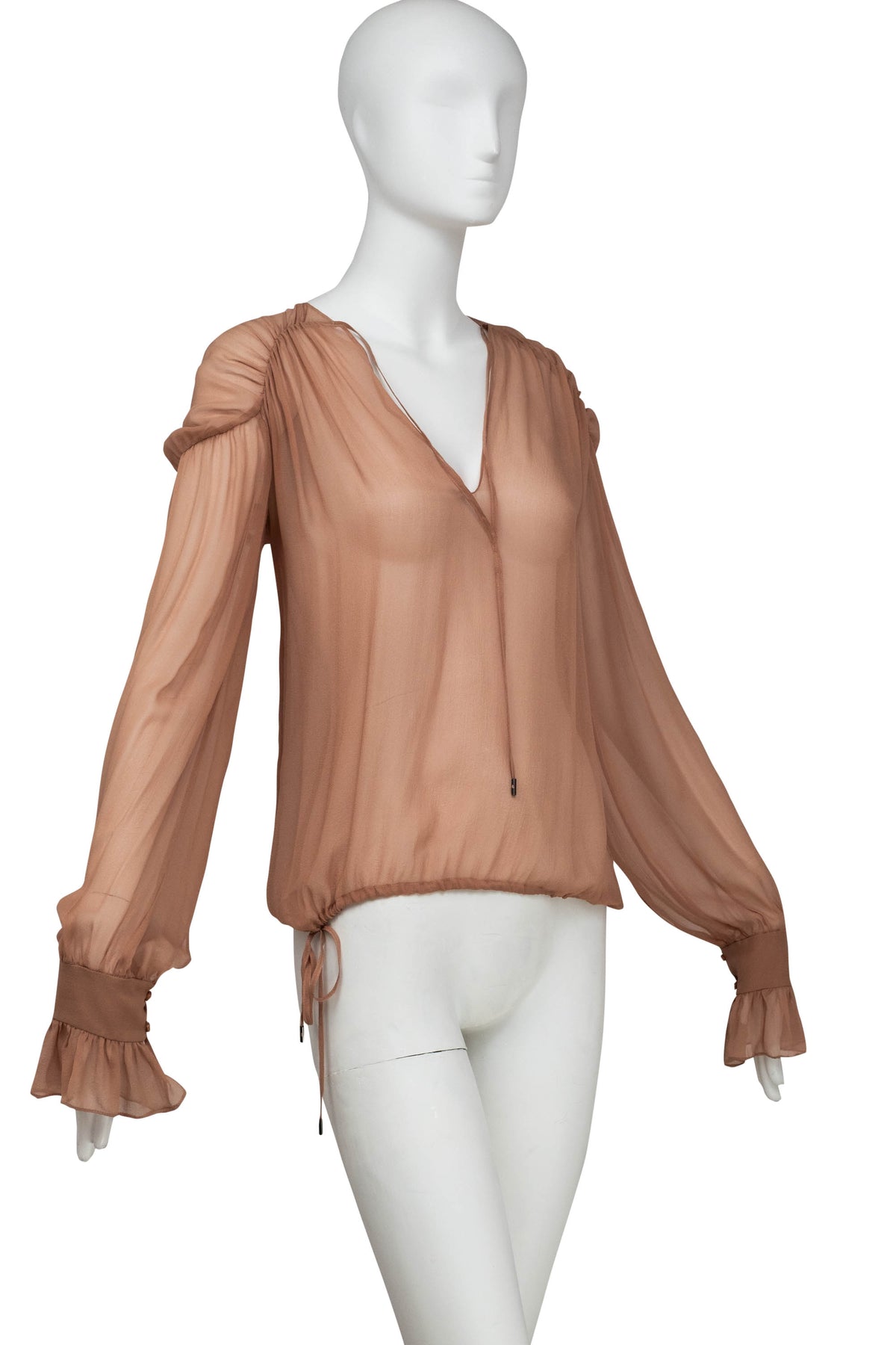 Tom Ford Dusty Pink Blouse Long Sleeve Size Small NWT