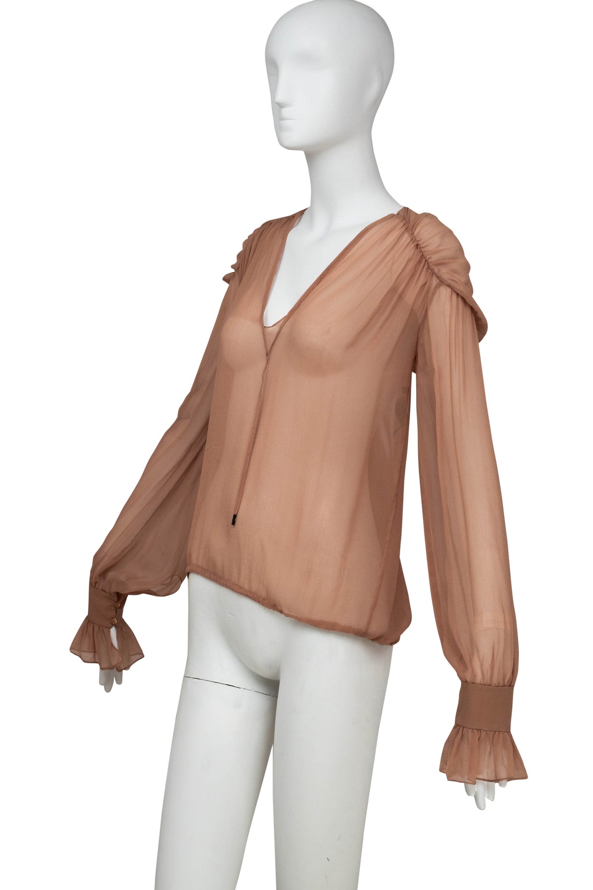 Tom Ford Dusty Pink Blouse Long Sleeve Size Small NWT