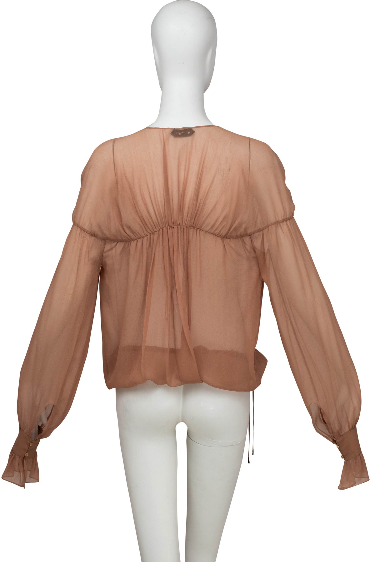 Tom Ford Dusty Pink Blouse Long Sleeve Size Small NWT