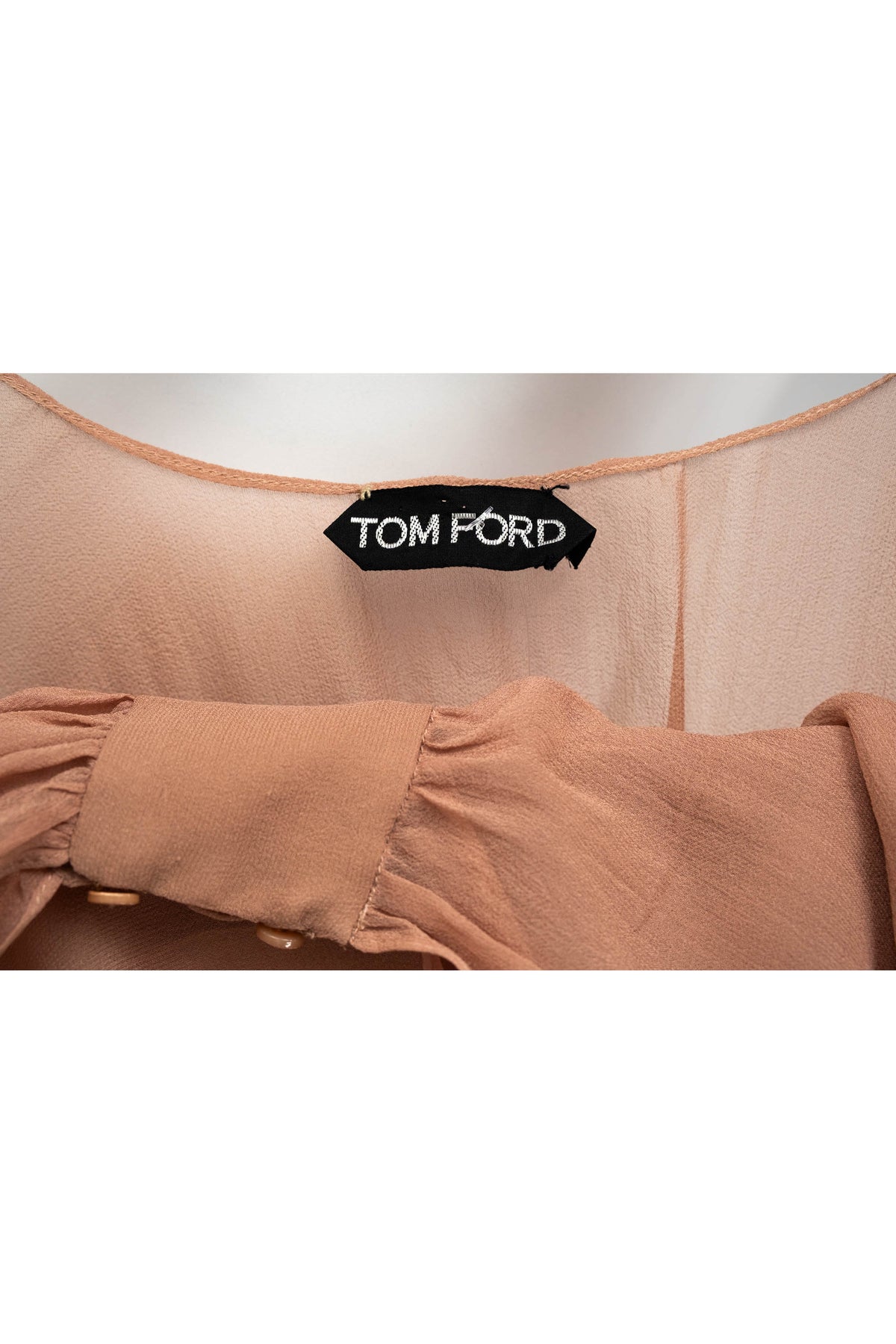Tom Ford Dusty Pink Blouse Long Sleeve Size Small NWT