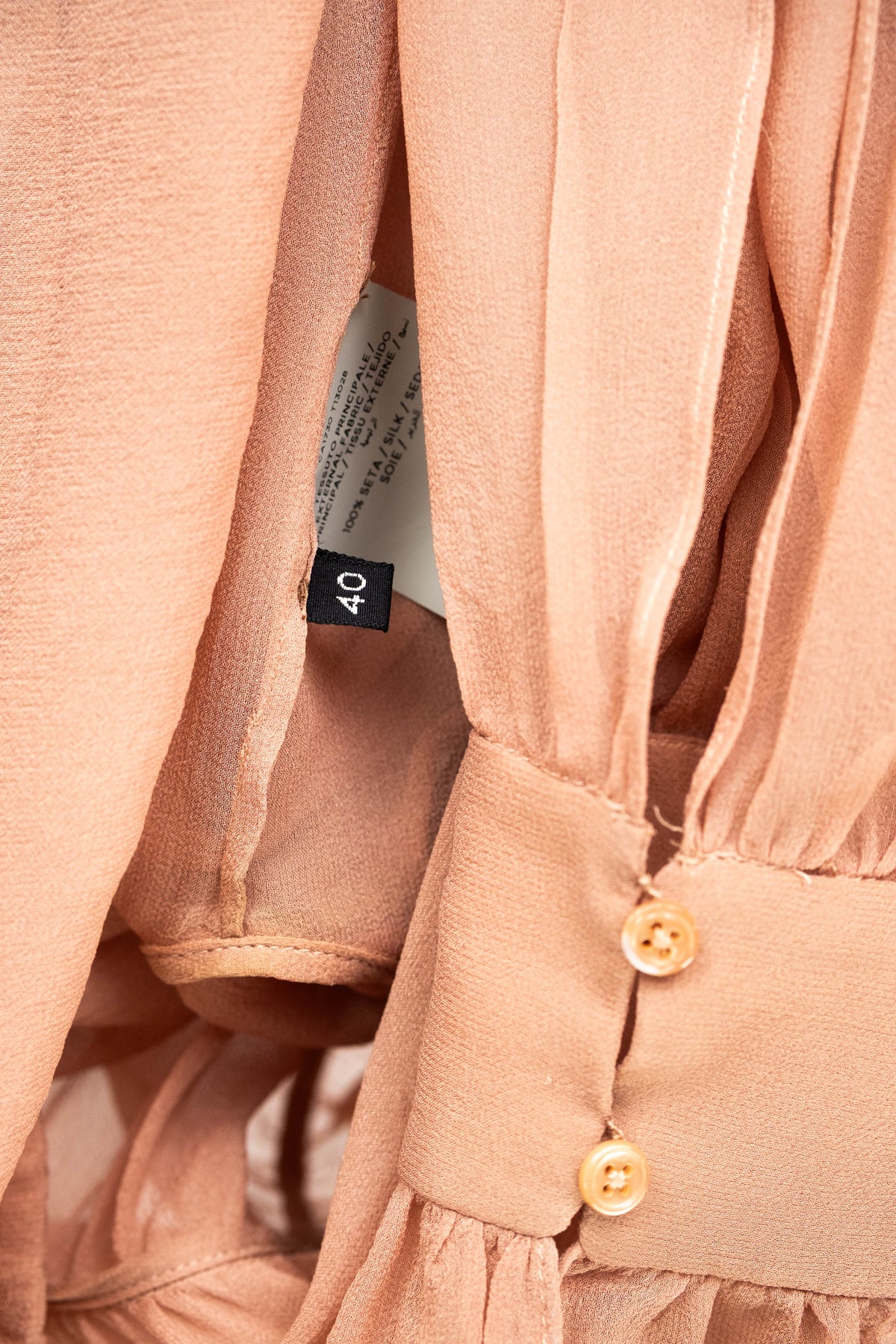 Tom Ford Dusty Pink Blouse Long Sleeve Size Small NWT