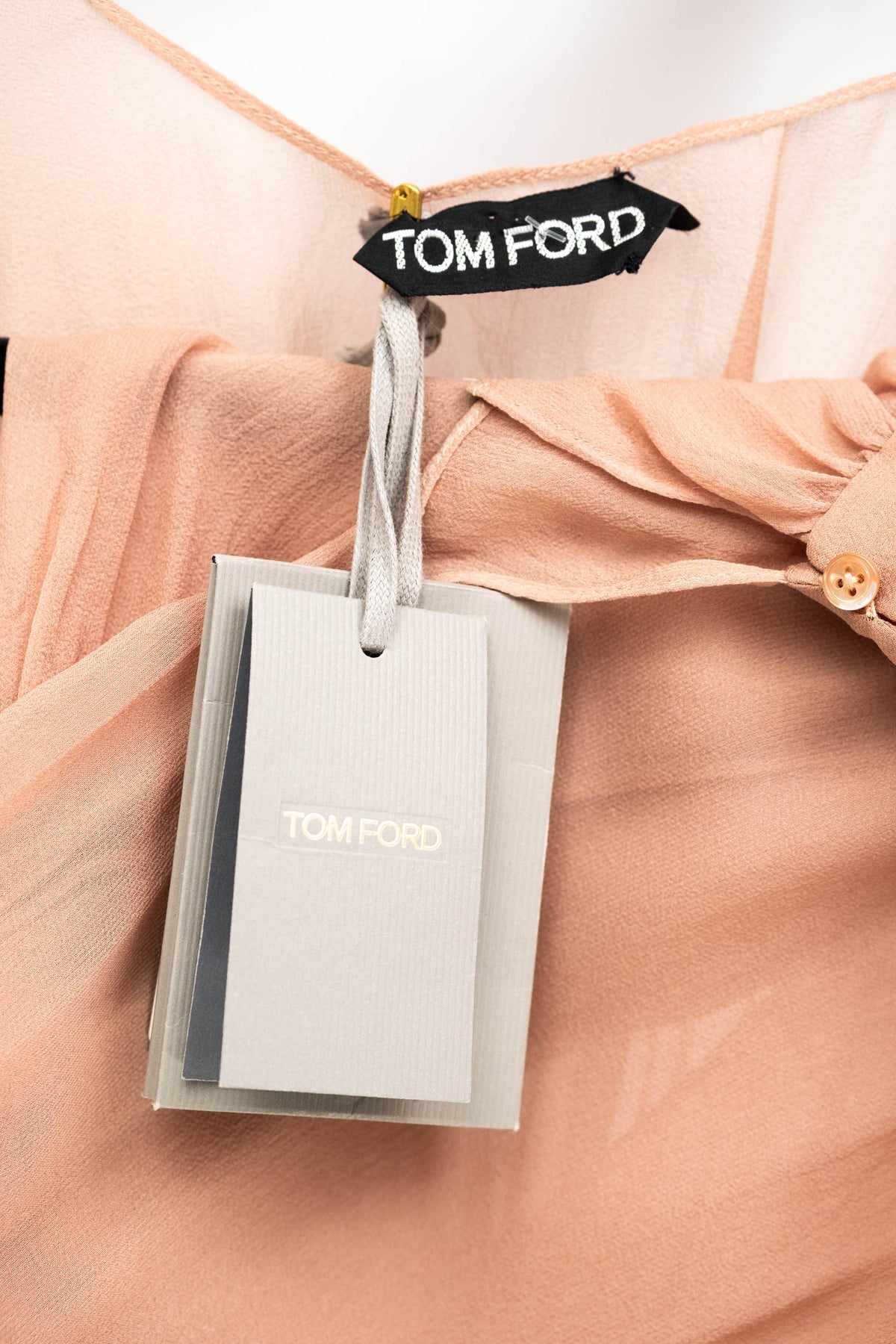 Tom Ford Dusty Pink Blouse Long Sleeve Size Small NWT