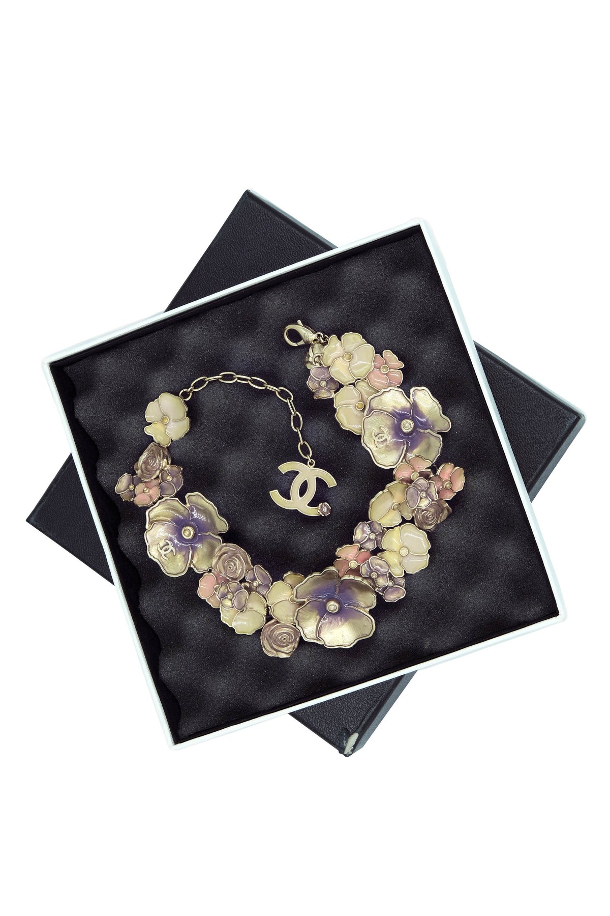 Chanel Marie Antoinette Sculptural Enamel Floral Choker 2013C