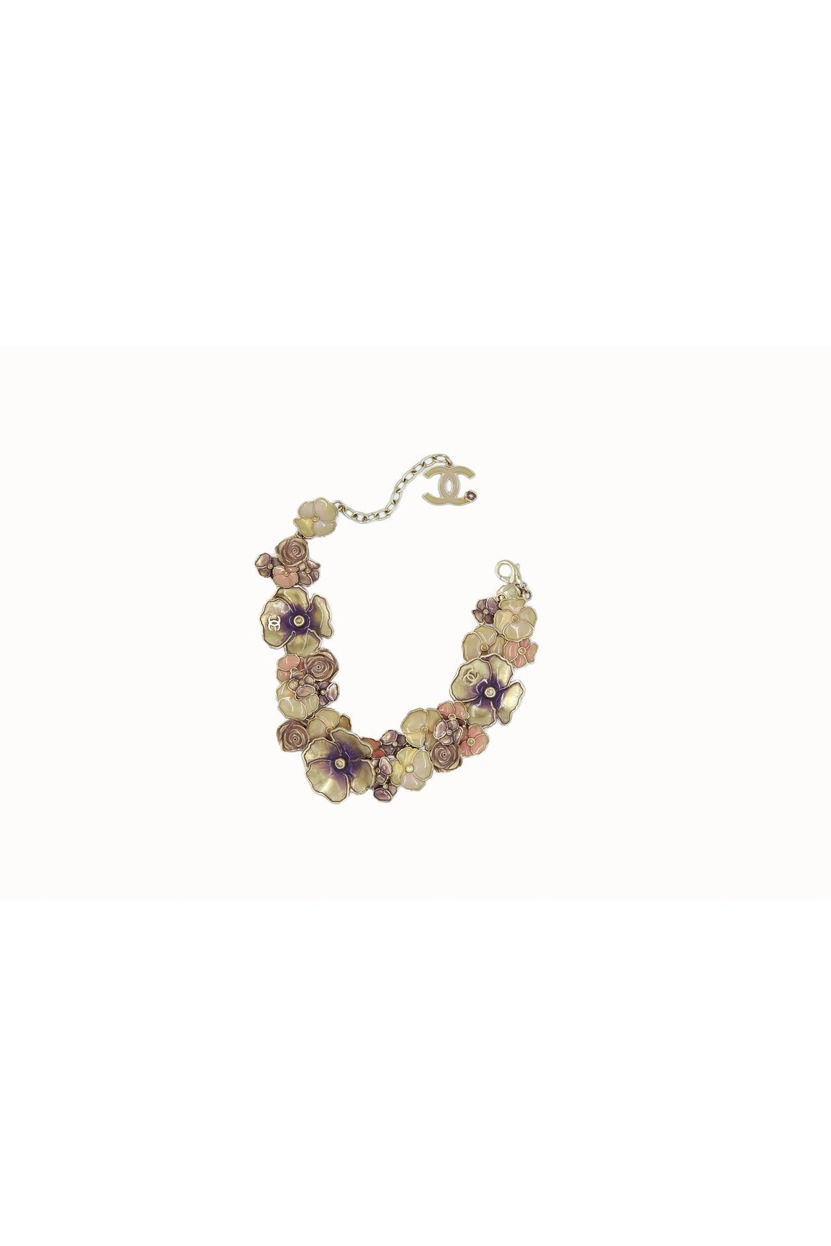 Chanel Marie Antoinette Sculptural Enamel Floral Choker 2013C