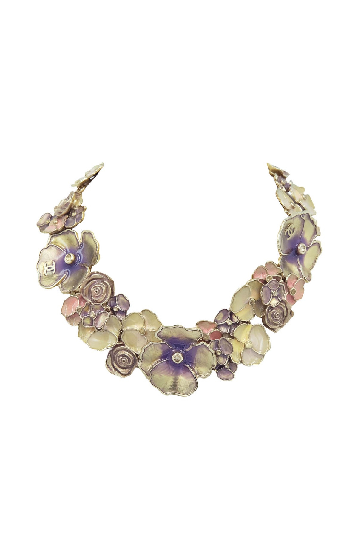 Chanel Marie Antoinette Sculptural Enamel Floral Choker 2013C