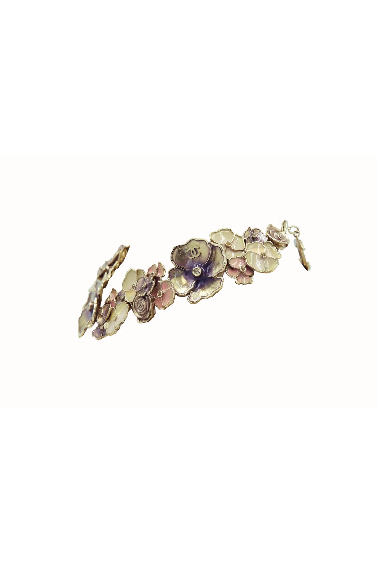 Chanel Marie Antoinette Sculptural Enamel Floral Choker 2013C