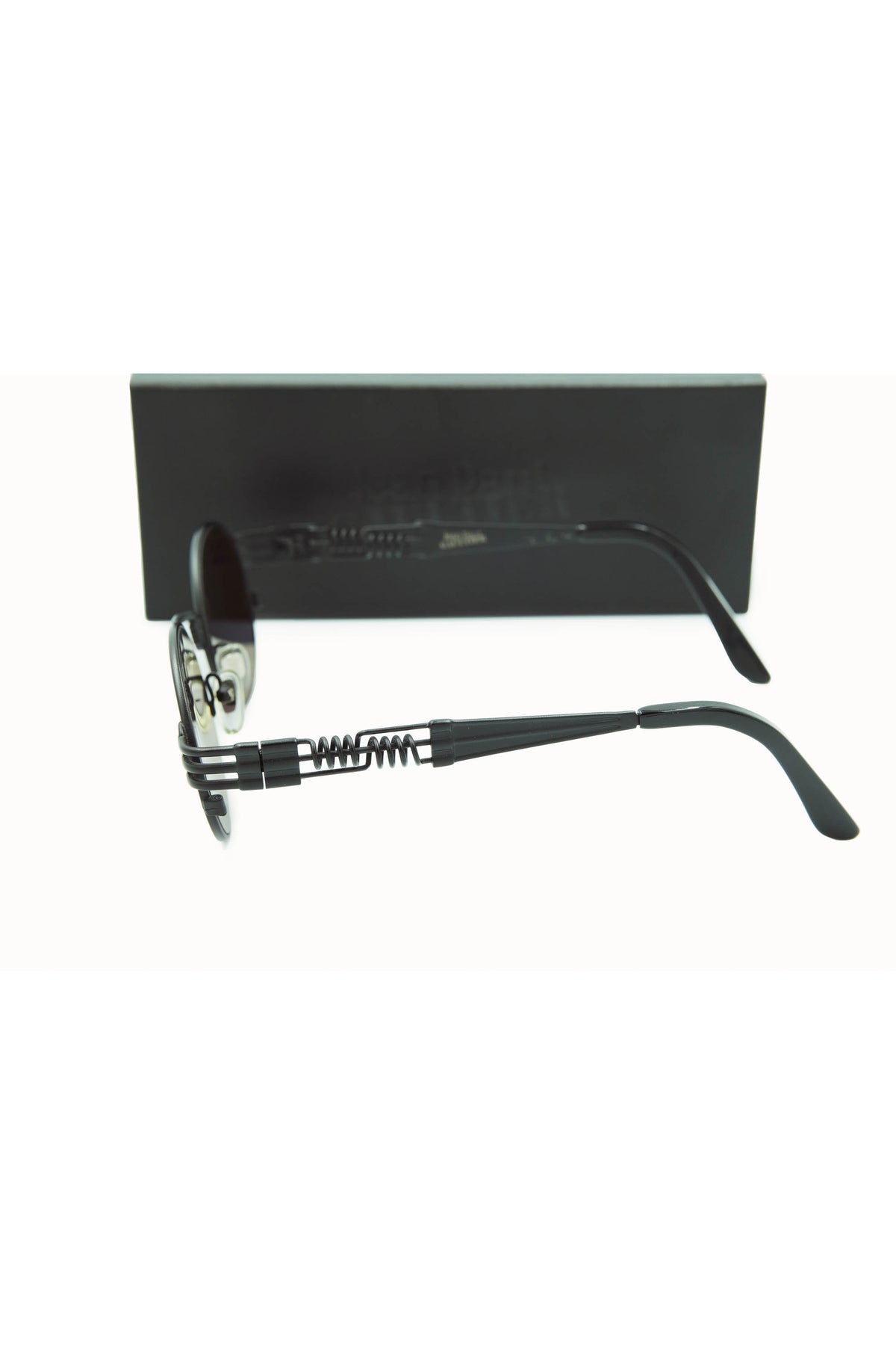 Jean Paul Gaultier Black Oval Spring Arm Oval Sunglasses