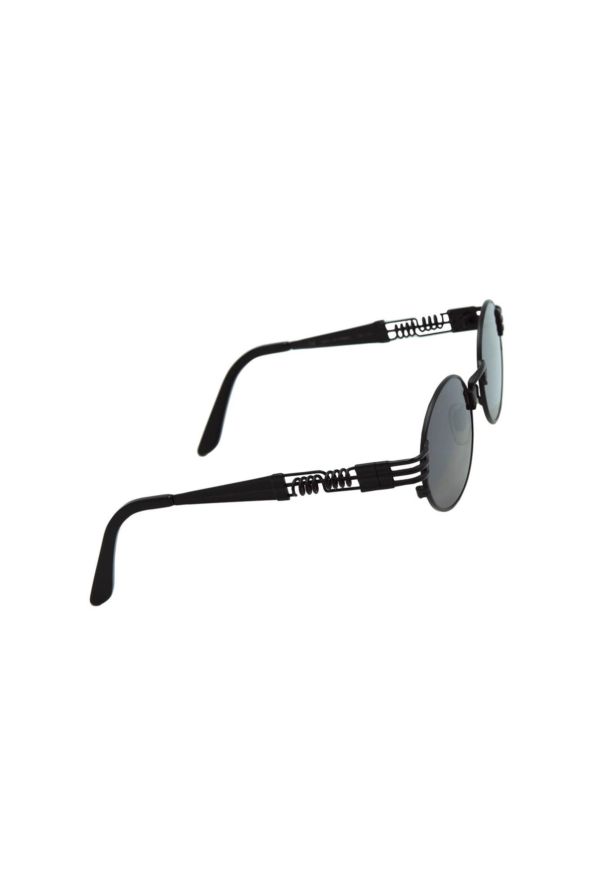 Jean Paul Gaultier Black Oval Spring Arm Oval Sunglasses