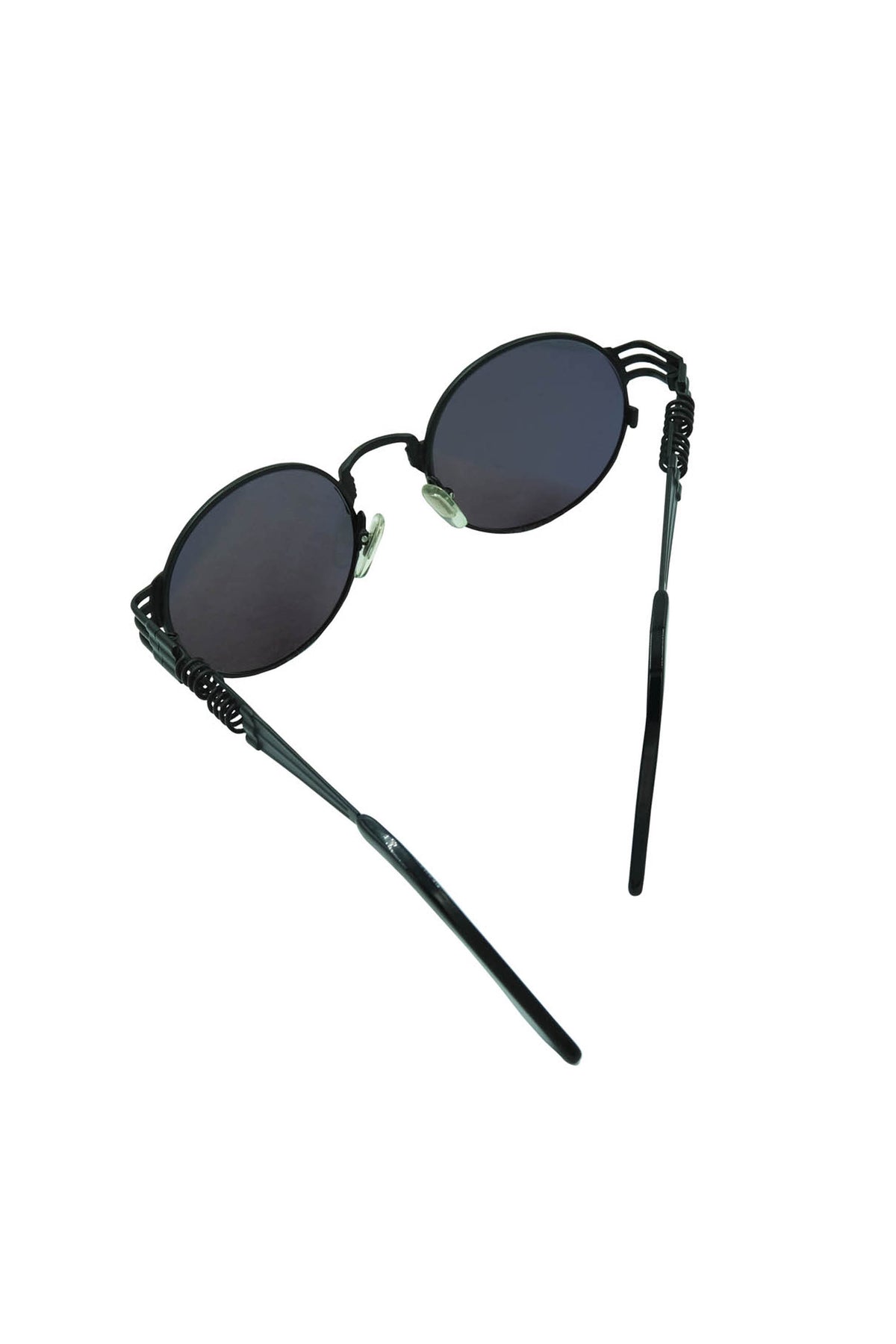 Jean Paul Gaultier Black Oval Spring Arm Oval Sunglasses