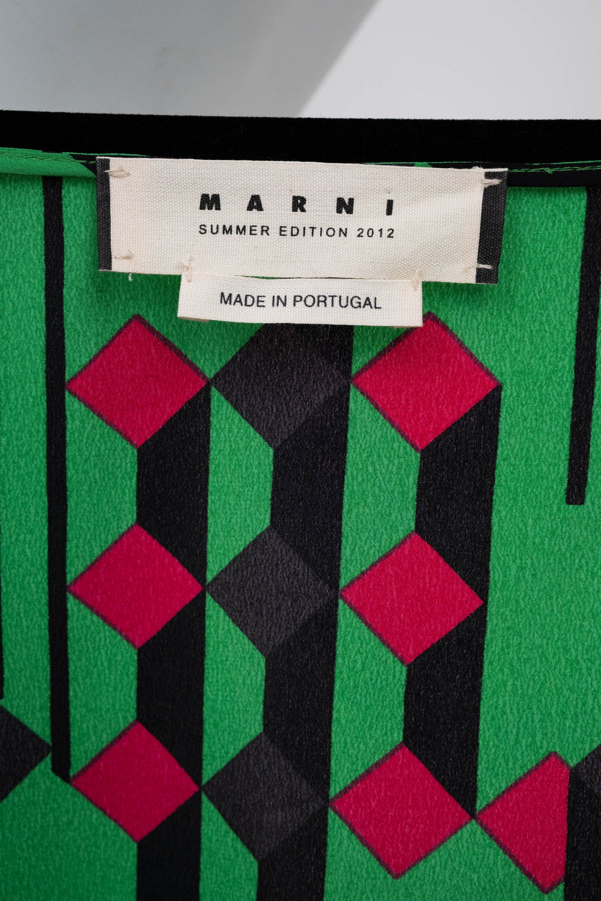 Marni Green and Black Deco Print Skirt Size 40