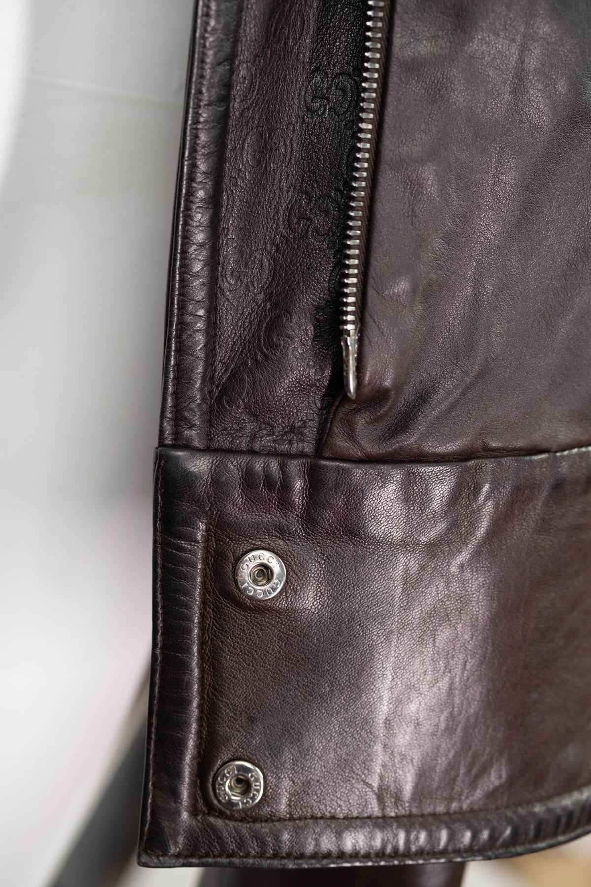 Gucci by Tom Ford Brown Leather Moto Jacket Size 40/4