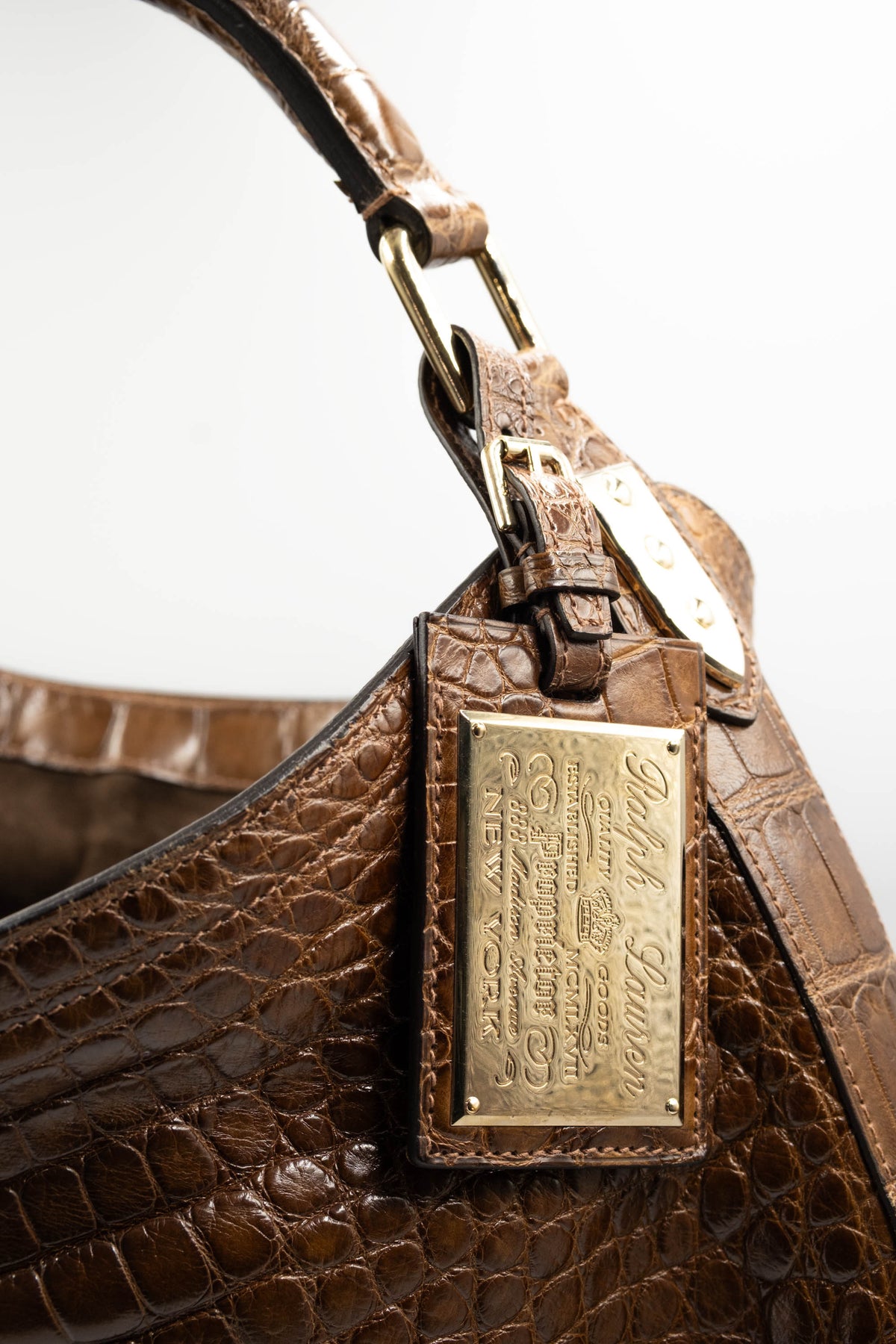 Ralph Lauren Brown Leather Shoulder Bag