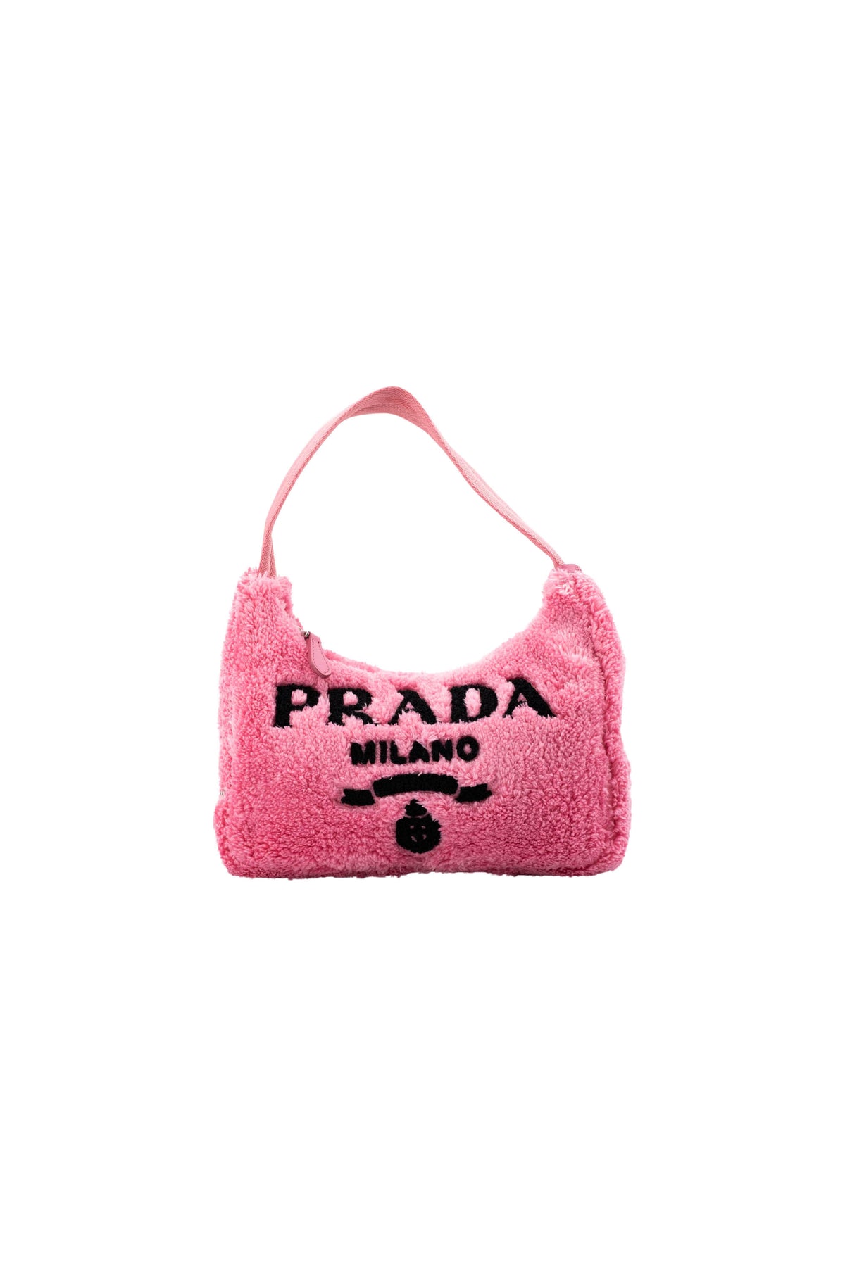 Prada Pink Fluffy Re-Edition 2000 Shoulder Bag Size Small