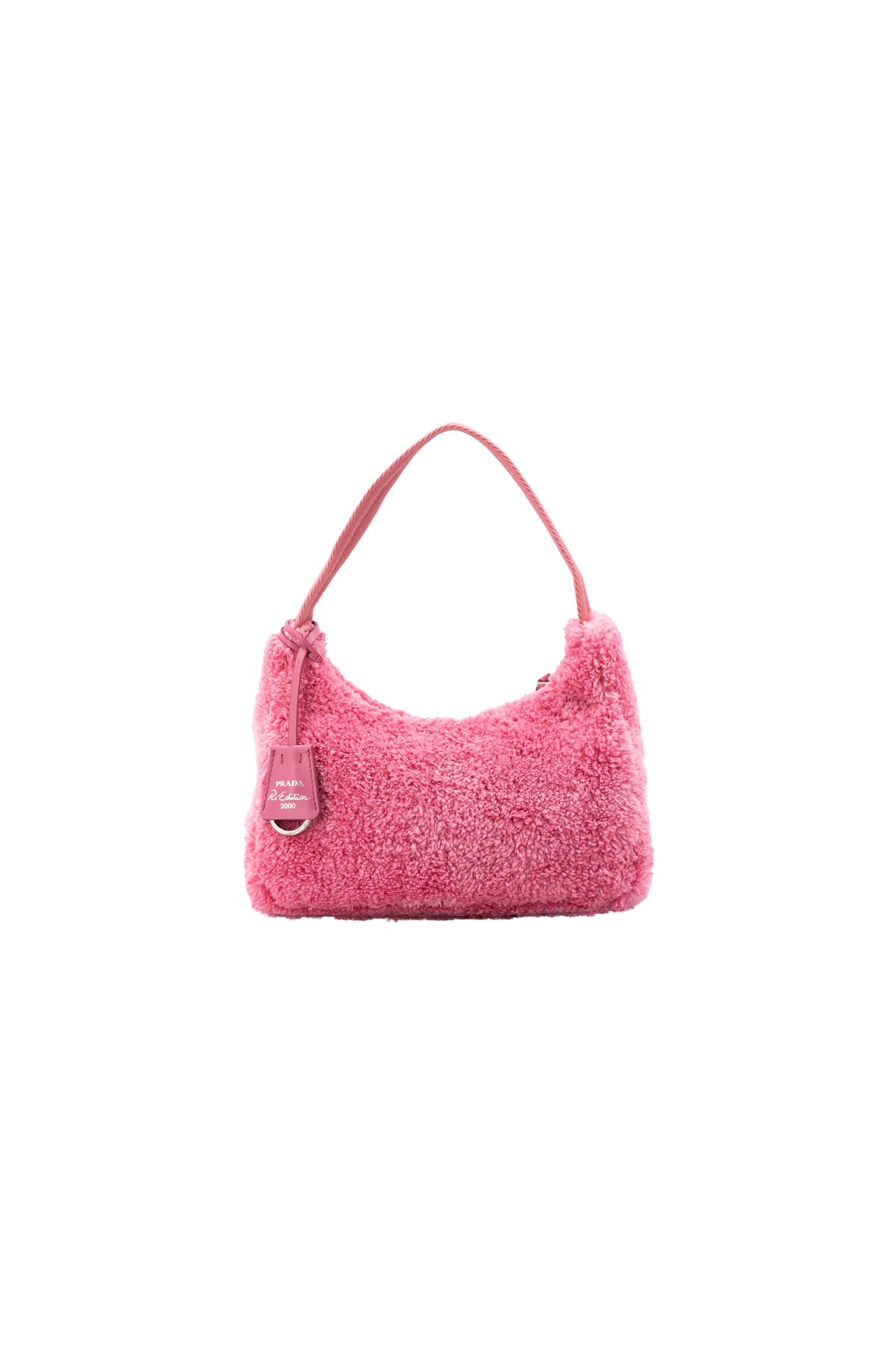Prada Pink Fluffy Re-Edition 2000 Shoulder Bag Size Small