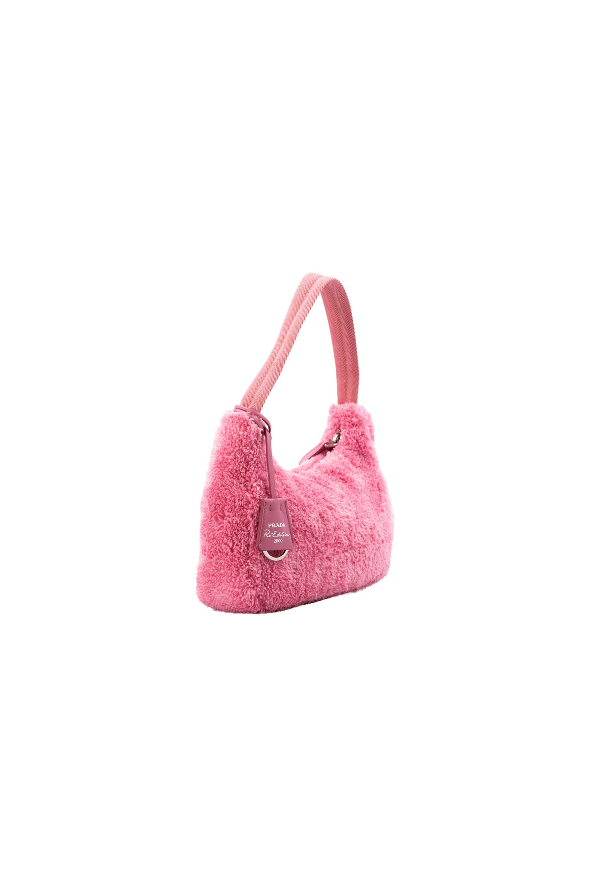 Prada Pink Fluffy Re-Edition 2000 Shoulder Bag Size Small