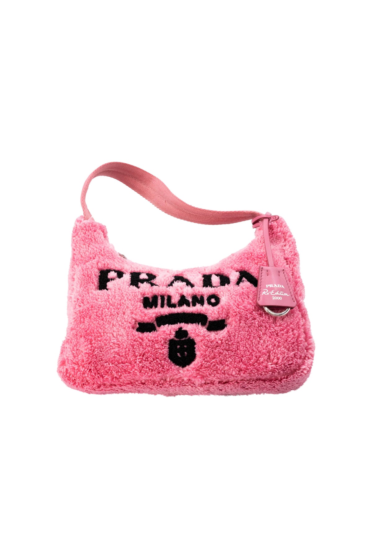 Prada Pink Fluffy Re-Edition 2000 Shoulder Bag Size Small