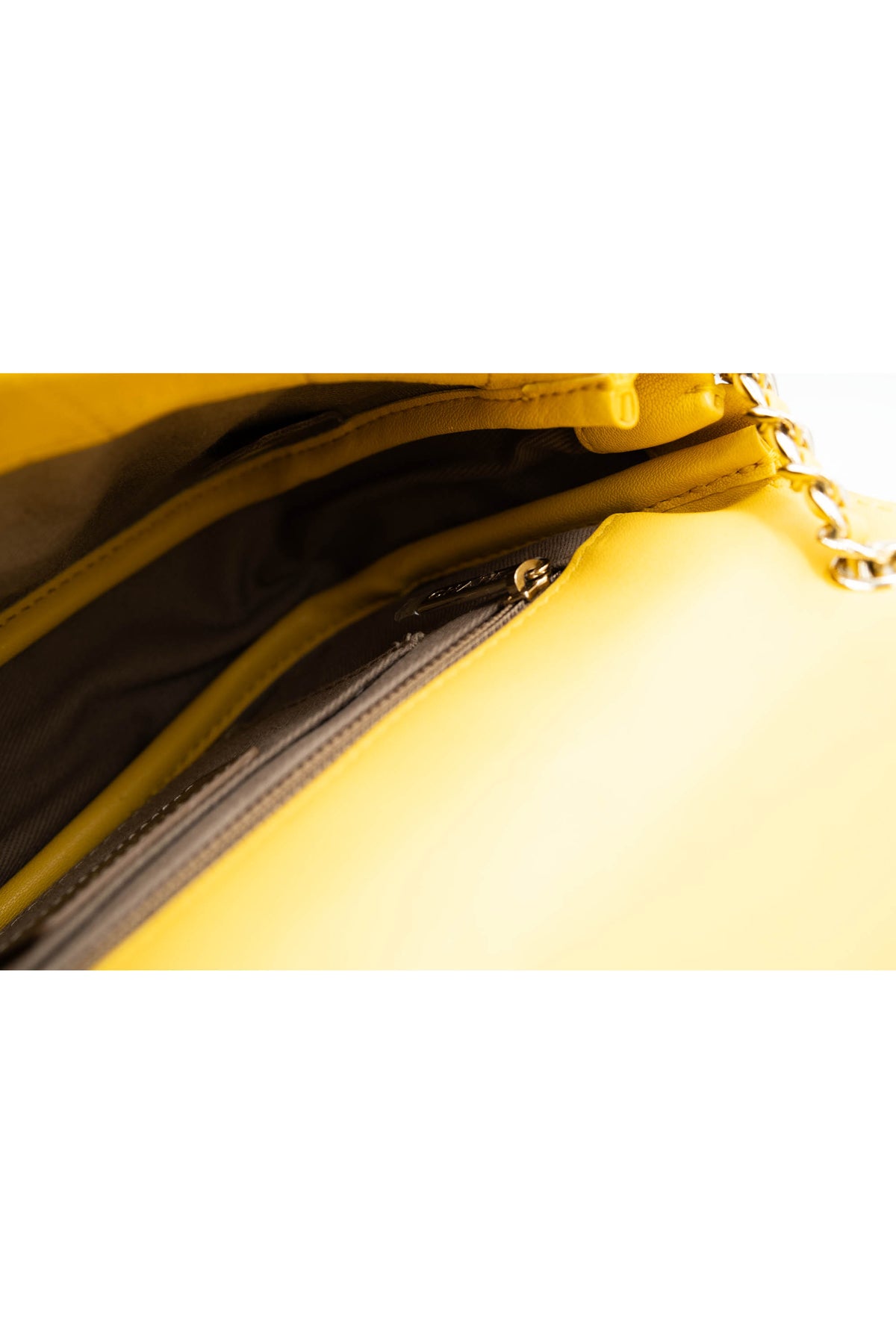 Chanel Margarine Yellow Quilted CC Saddle Casual Crossbody Purse 2019 Size Small