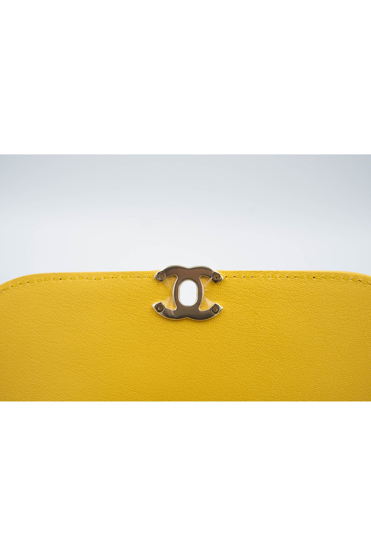 Chanel Margarine Yellow Quilted CC Saddle Casual Crossbody Purse 2019 Size Small