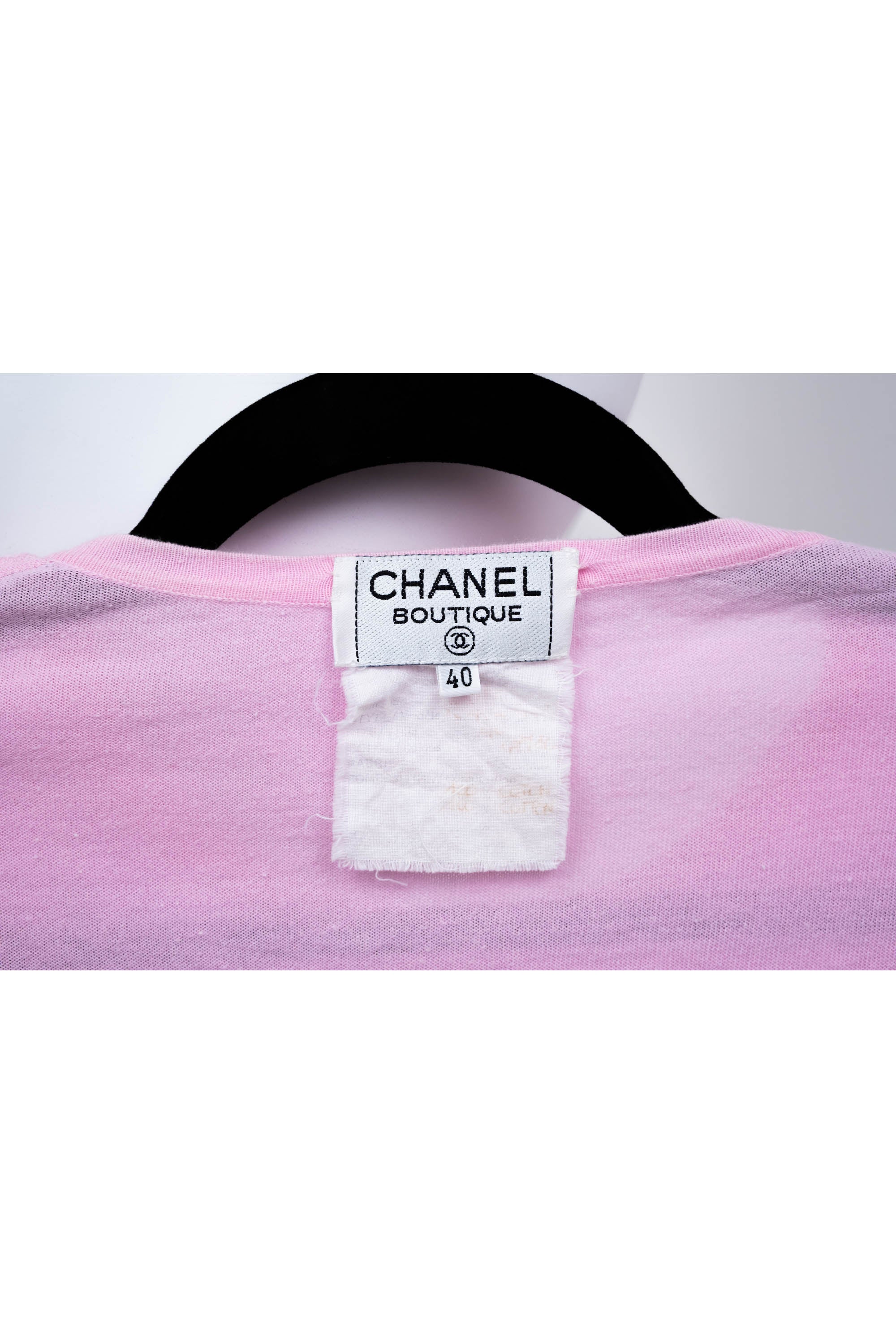 CHANEL トップス NEW CHANEL 21A BLACK CC GRIPOIX BUTTONS FLORAL JACQUARD OFF